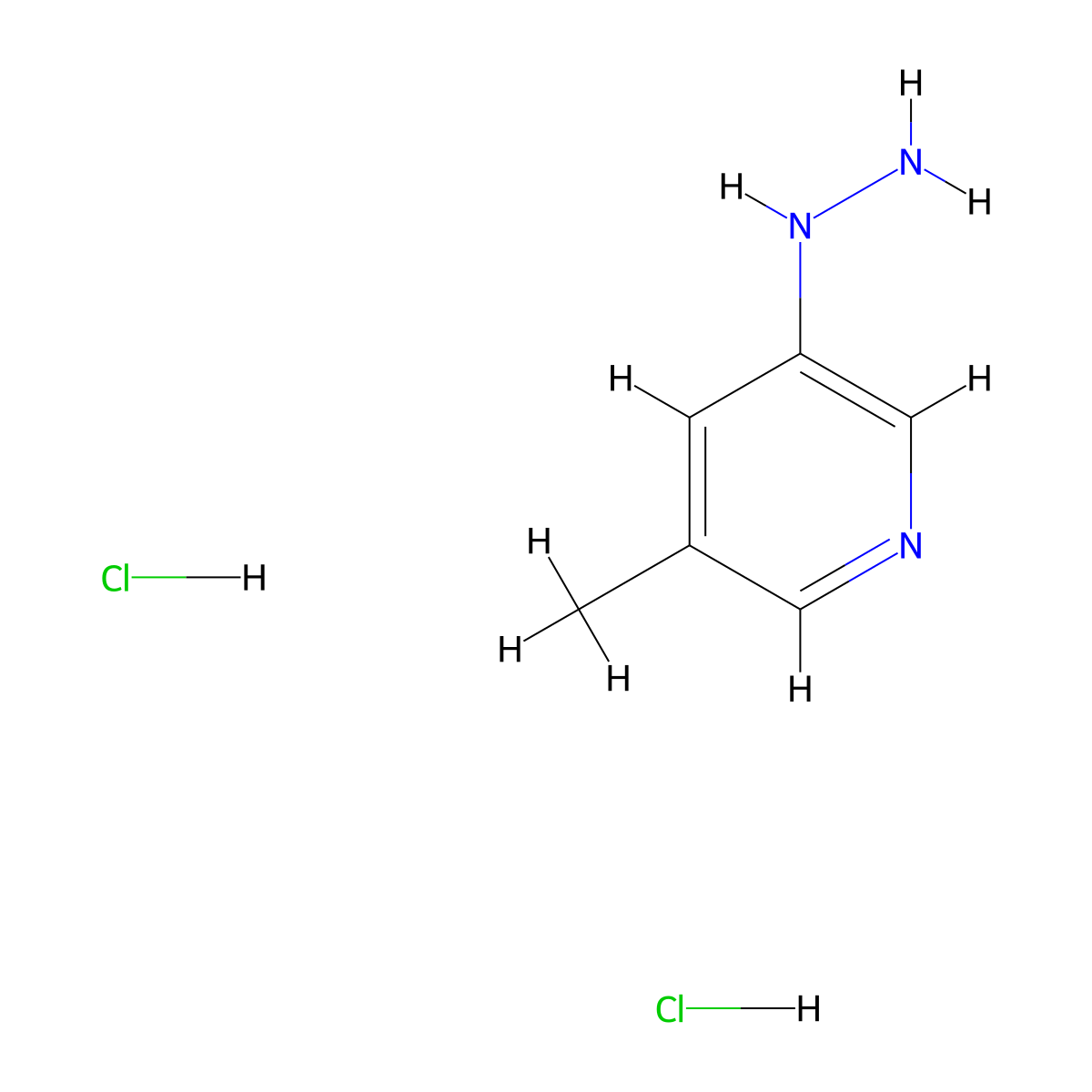 3-Hydrazinyl-5-methylpyridine dihydrochloride molecular structure, CAS 2613384-40-8