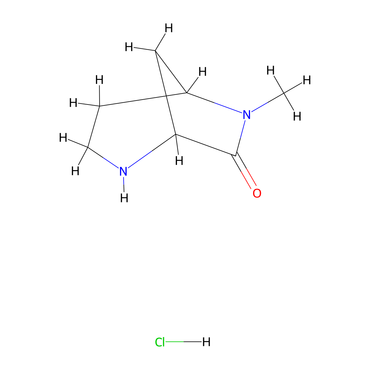 6-Methyl-2,6-diazabicyclo[3.2.1]octan-7-one hydrochloride molecular structure, CAS 2613384-43-1