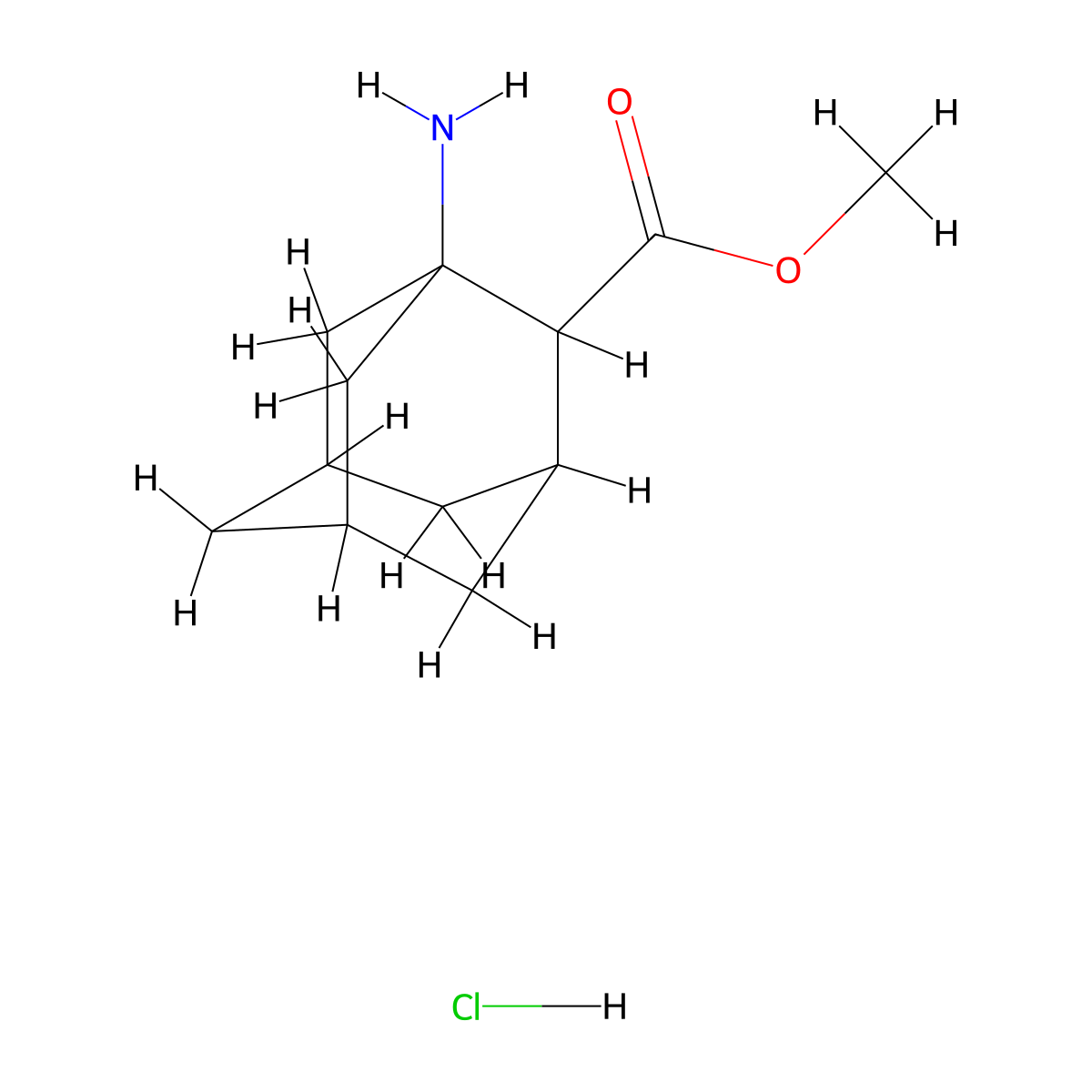 Methyl1-aminoadamantane-2-carboxylatehydrochloride molecular structure, CAS 2613384-46-4