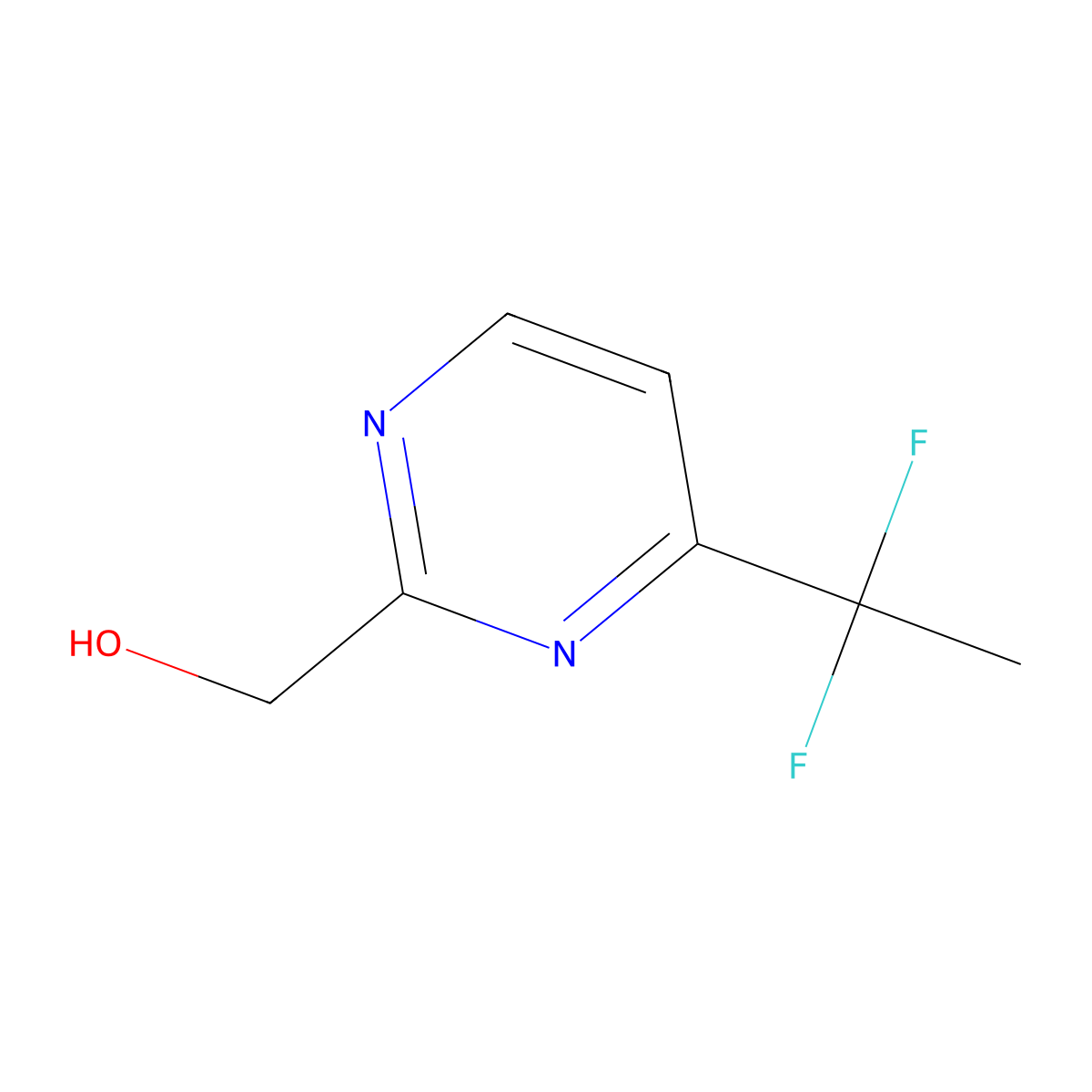 [4-(1,1-Difluoroethyl)pyrimidin-2-yl]methanol molecular structure, CAS 2613384-64-6