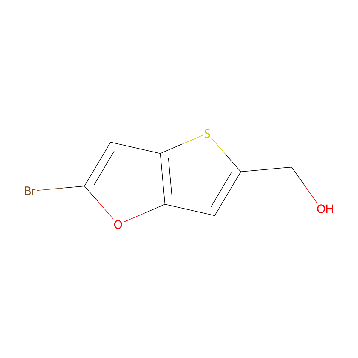 {2-Bromothieno[3,2-b]furan-5-yl}methanol molecular structure, CAS 2613384-71-5