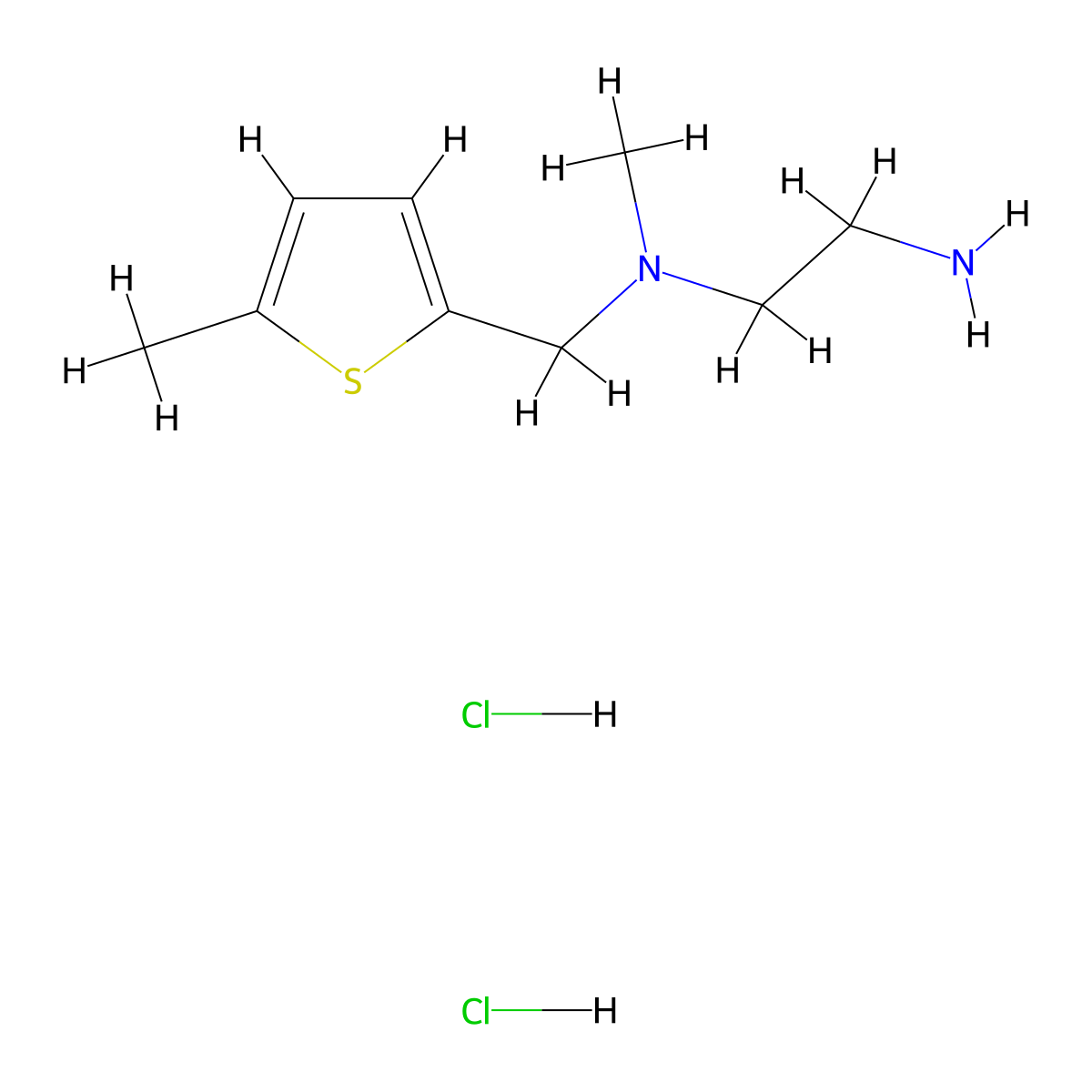 (2-Aminoethyl)(methyl)[(5-methylthiophen-2-yl)methyl]amine dihydrochloride molecular structure, CAS 2613384-73-7