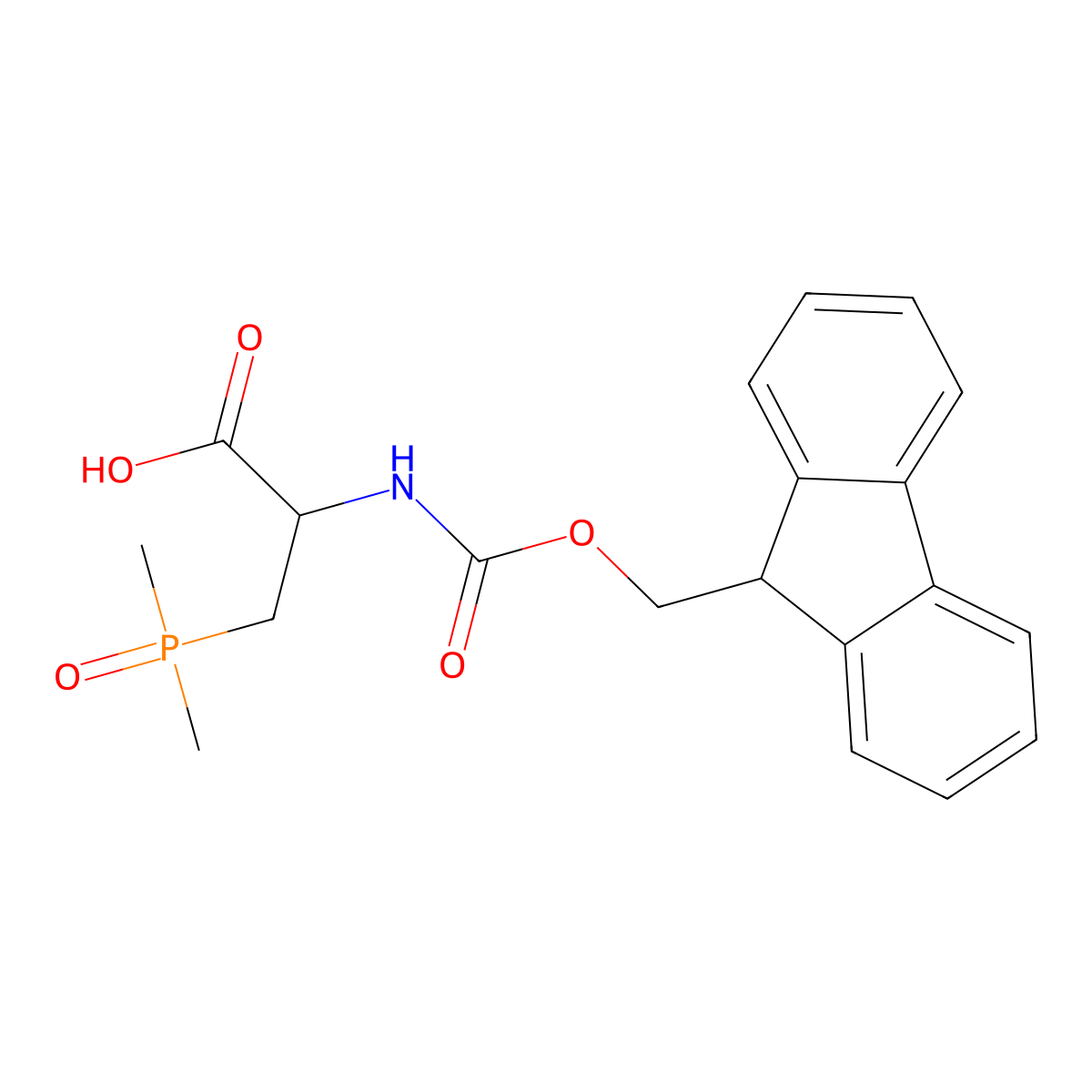 3-(dimethylphosphoryl)-2-({[(9H-fluoren-9-yl)methoxy]carbonyl}amino)propanoic acid molecular structure, CAS 2613384-74-8