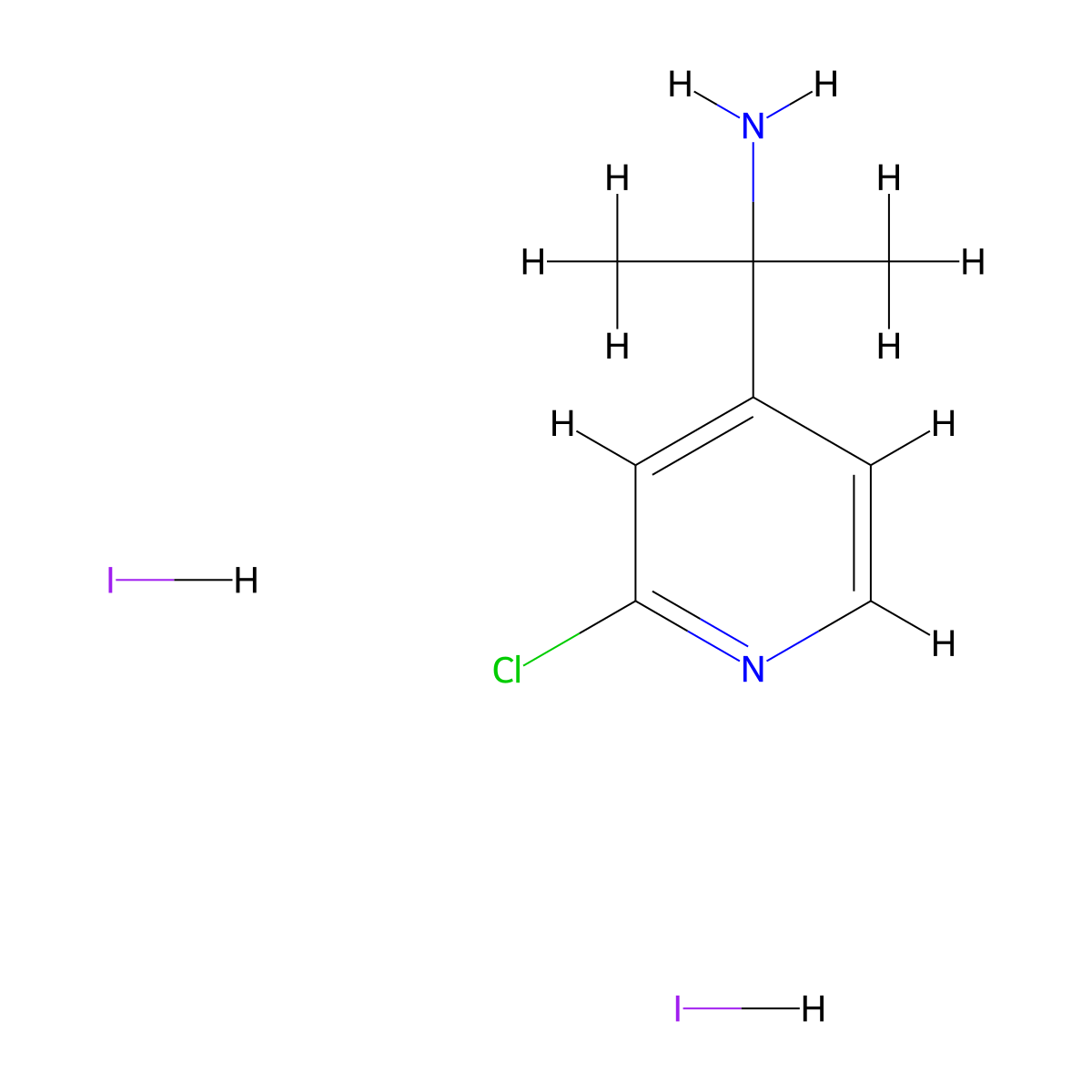 2-(2-Chloropyridin-4-yl)propan-2-amine dihydroiodide molecular structure, CAS 2613385-05-8