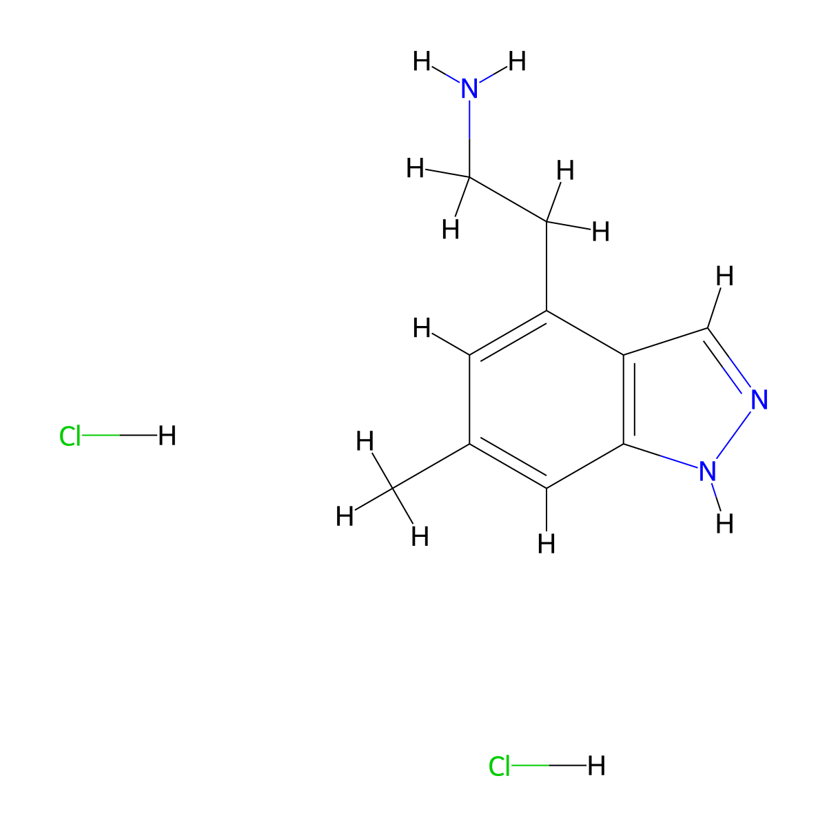 2-(6-methyl-1H-indazol-4-yl)ethan-1-amine dihydrochloride molecular structure, CAS 2613385-10-5