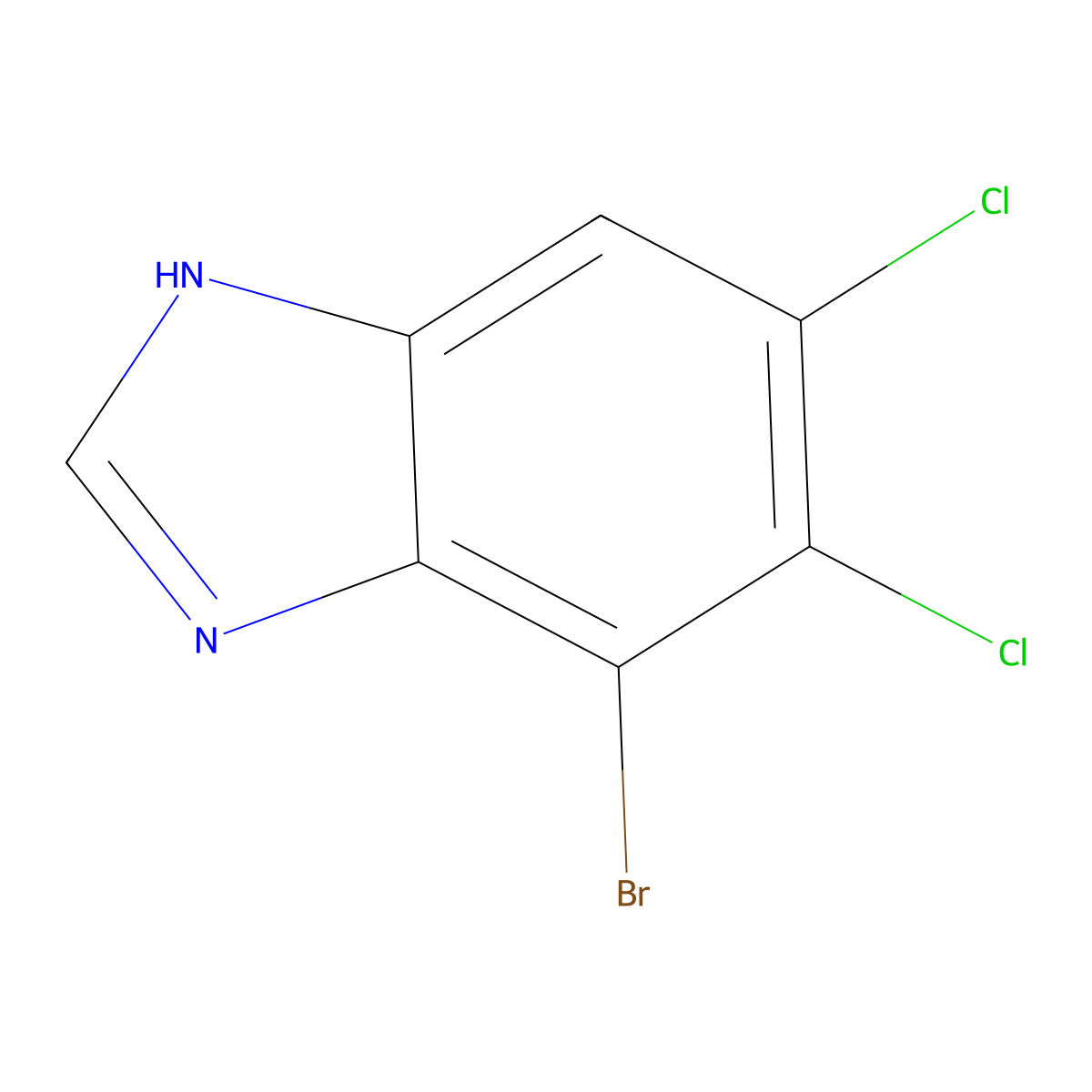 7-Bromo-5,6-dichloro-1h-1,3-benzodiazole molecular structure, CAS 2613385-27-4