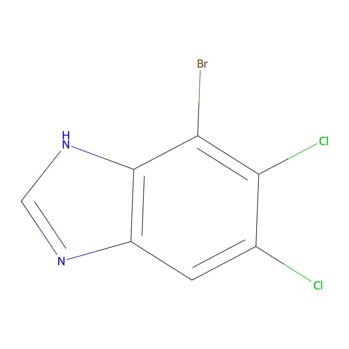 7-Bromo-5,6-dichloro-1h-1,3-benzodiazole molecular structure, CAS 2613385-27-4