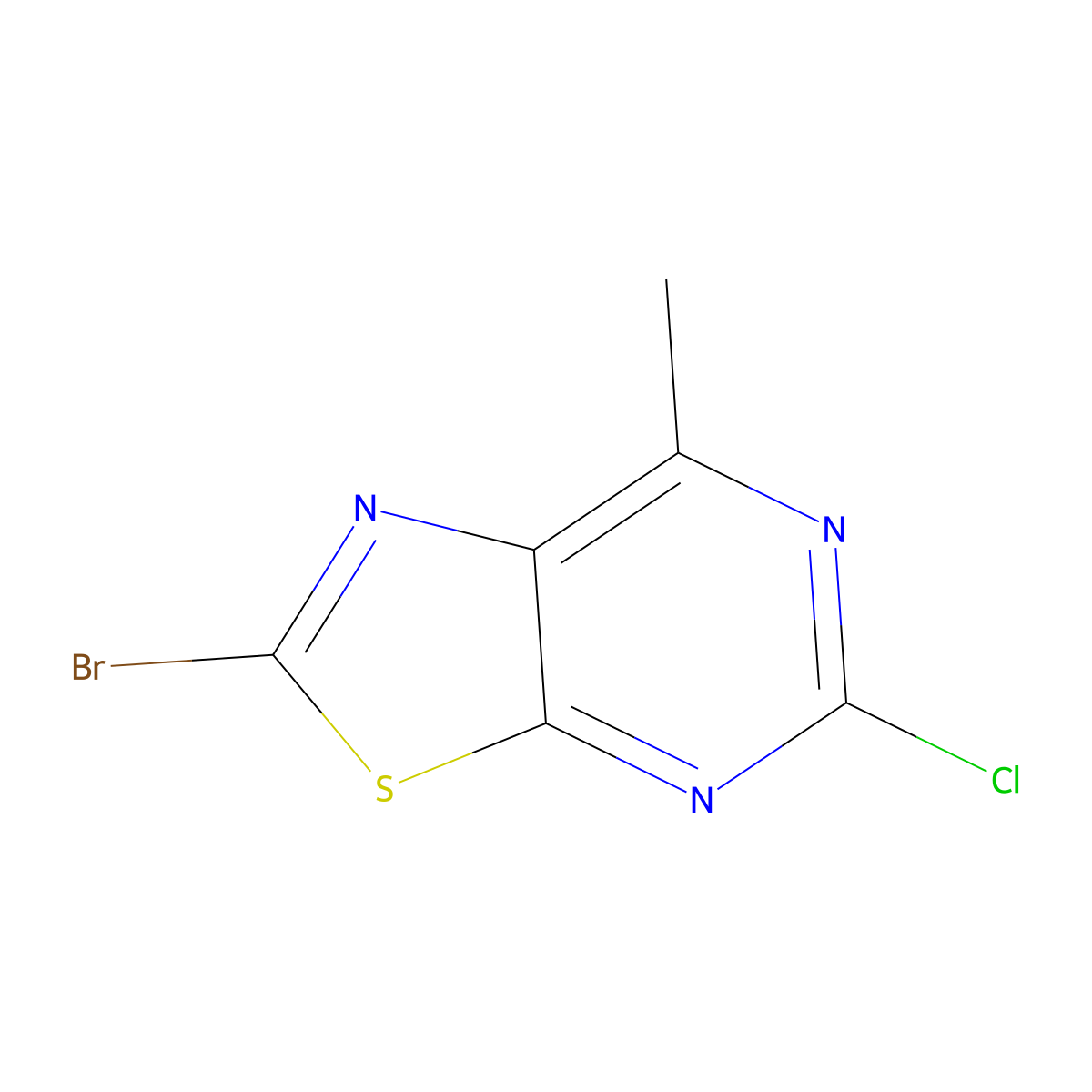 2-Bromo-5-chloro-7-methyl-[1,3]thiazolo[5,4-d]pyrimidine molecular structure, CAS 2613385-28-5