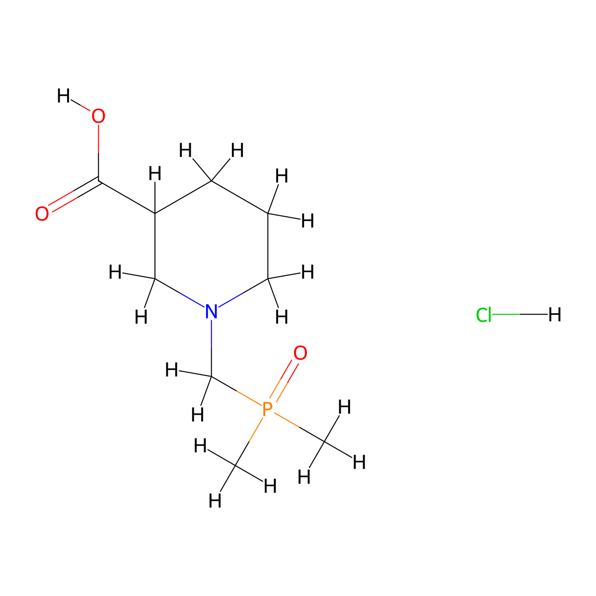 1-[(Dimethylphosphoryl)methyl]piperidine-3-carboxylic acid hydrochloride molecular structure, CAS 2613385-48-9
