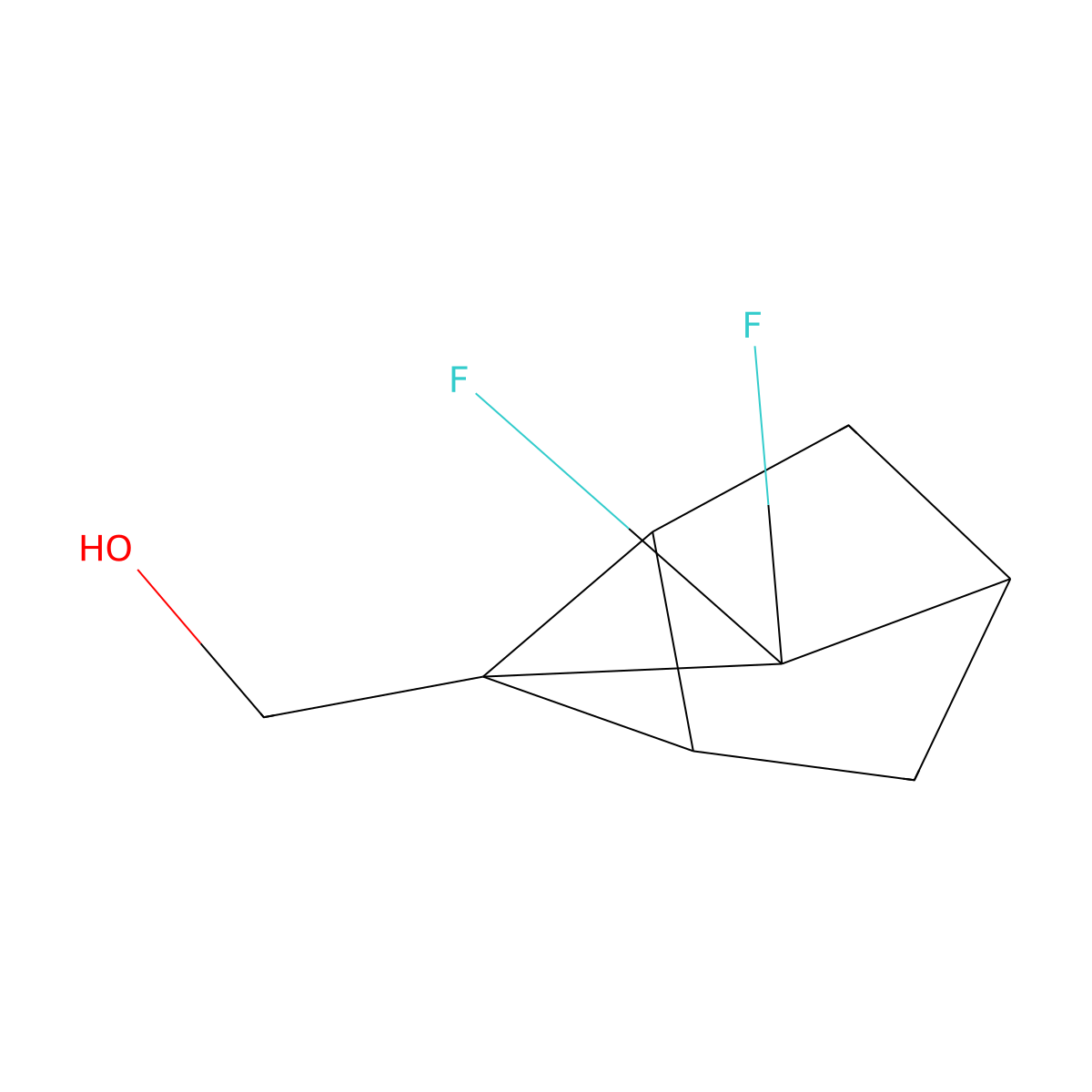 {7,7-Difluorotricyclo[2.2.1.0,2,6]heptan-1-yl}methanol molecular structure, CAS 2613385-60-5