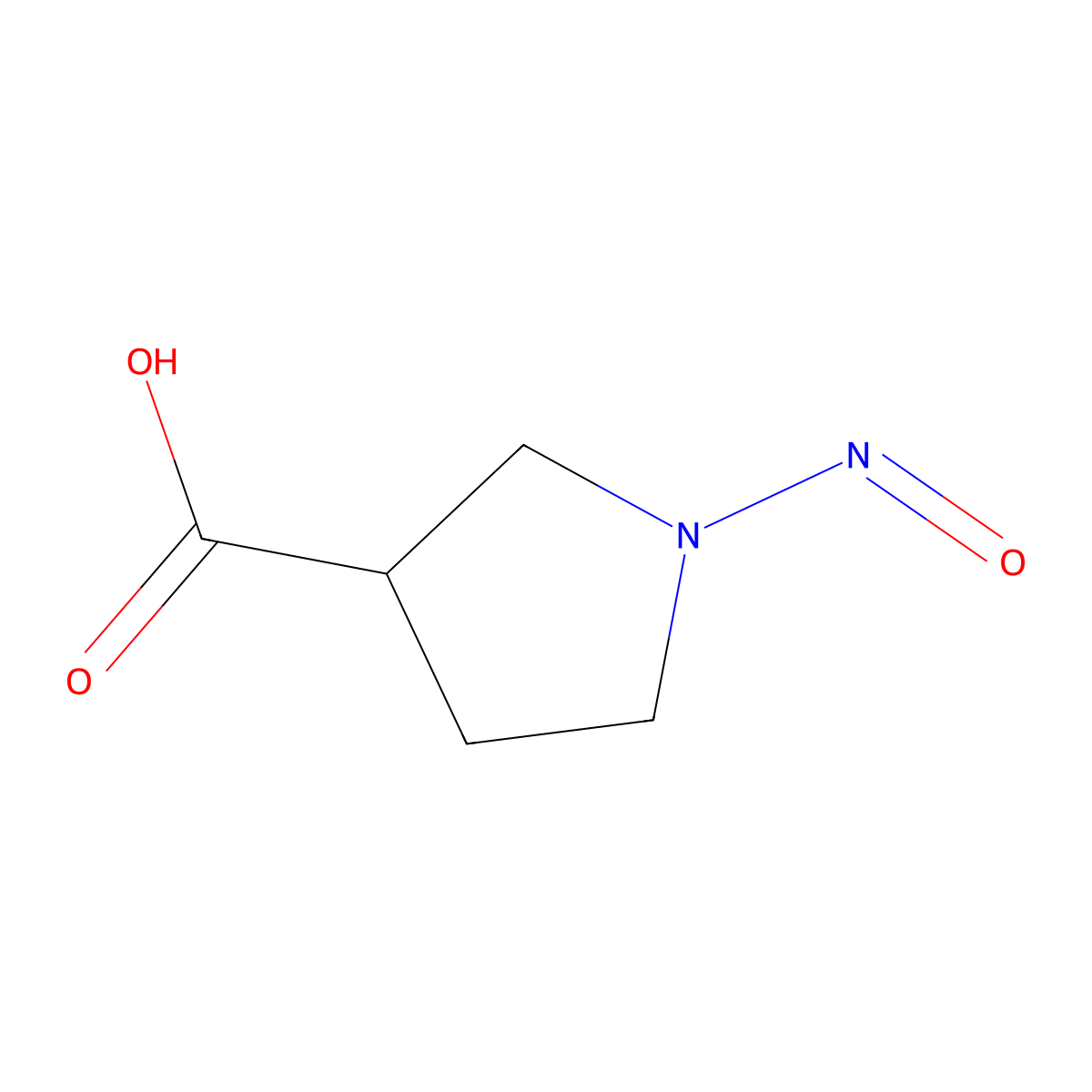 1-Nitrosopyrrolidine-3-carboxylic acid molecular structure, CAS 2613385-61-6