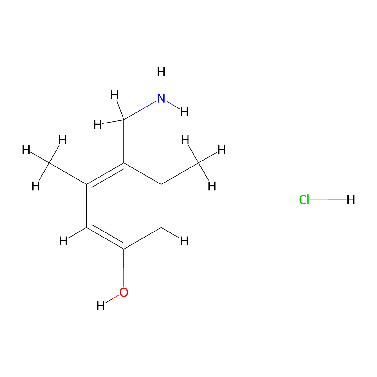 4-(Aminomethyl)-3,5-dimethylphenol hydrochloride molecular structure, CAS 2613385-68-3