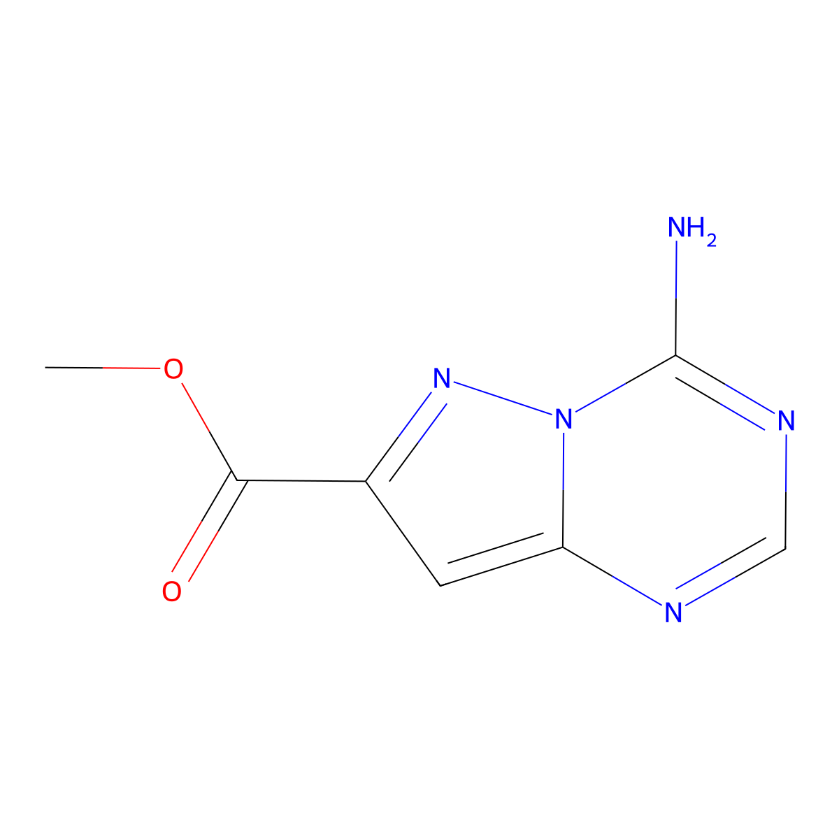 Methyl 4-aminopyrazolo[1,5-a][1,3,5]triazine-7-carboxylate molecular structure, CAS 2613385-83-2