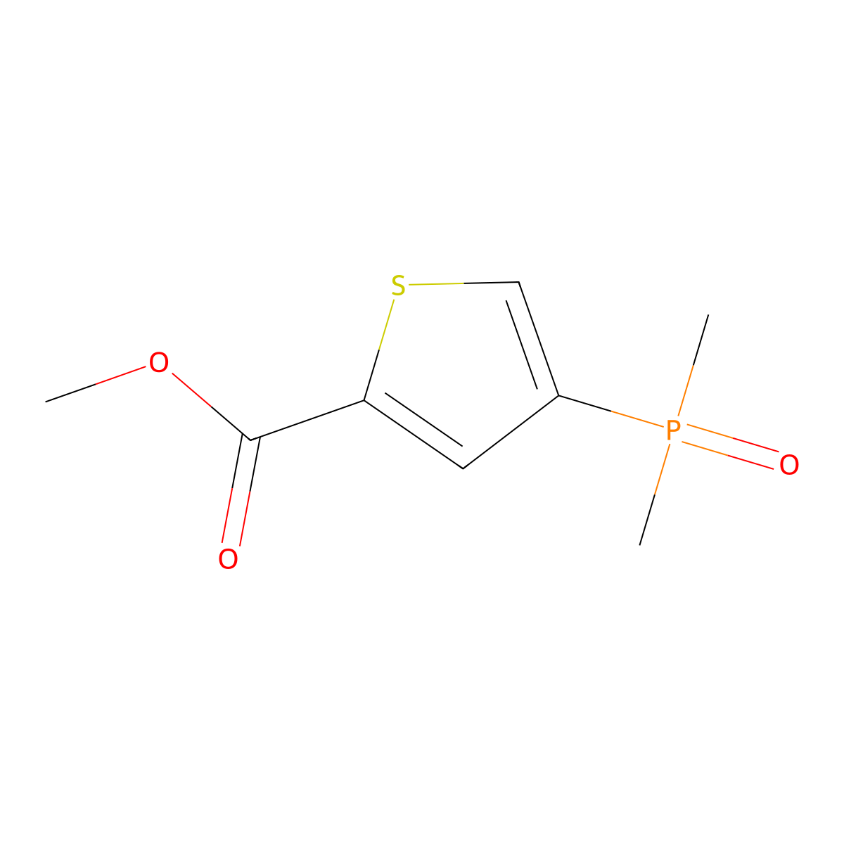 Methyl 4-(dimethylphosphoryl)thiophene-2-carboxylate molecular structure, CAS 2613385-91-2