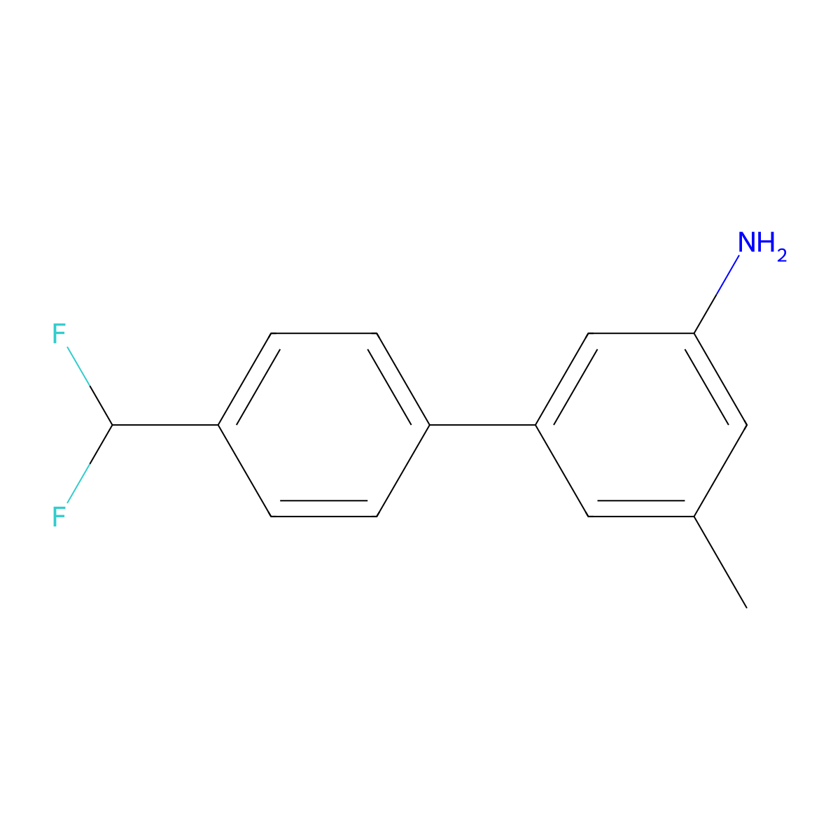 3-[4-(Difluoromethyl)phenyl]-5-methylaniline molecular structure, CAS 2613386-35-7