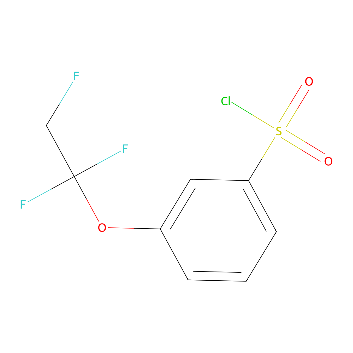 3-(1,1,2-Trifluoroethoxy)benzene-1-sulfonyl chloride molecular structure, CAS 2613386-48-2