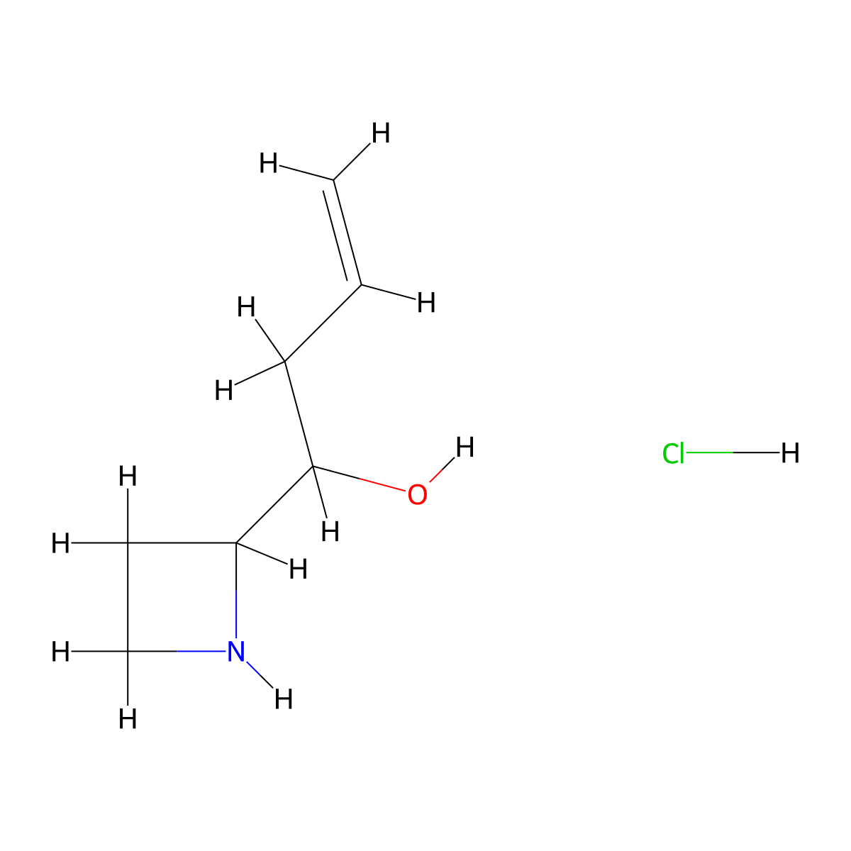 1-(Azetidin-2-yl)but-3-en-1-ol hydrochloride molecular structure, CAS 2613386-66-4