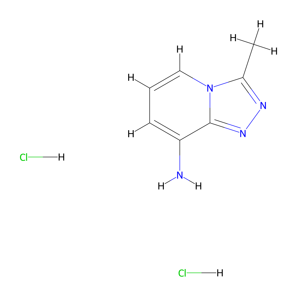 3-Methyl-[1,2,4]triazolo[4,3-a]pyridin-8-aminedihydrochloride molecular structure, CAS 2613386-83-5