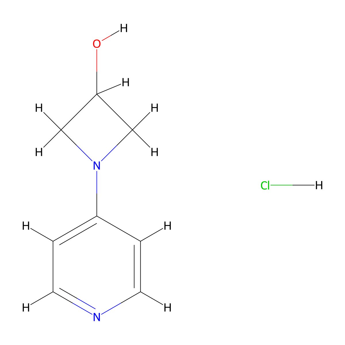 1-(Pyridin-4-yl)azetidin-3-olhydrochloride molecular structure, CAS 2613387-61-2