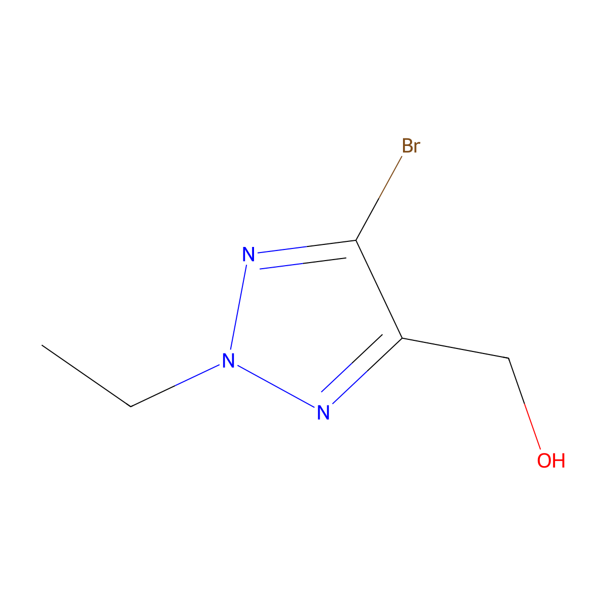 (5-bromo-2-ethyl-2H-1,2,3-triazol-4-yl)methanol molecular structure, CAS 2613387-63-4