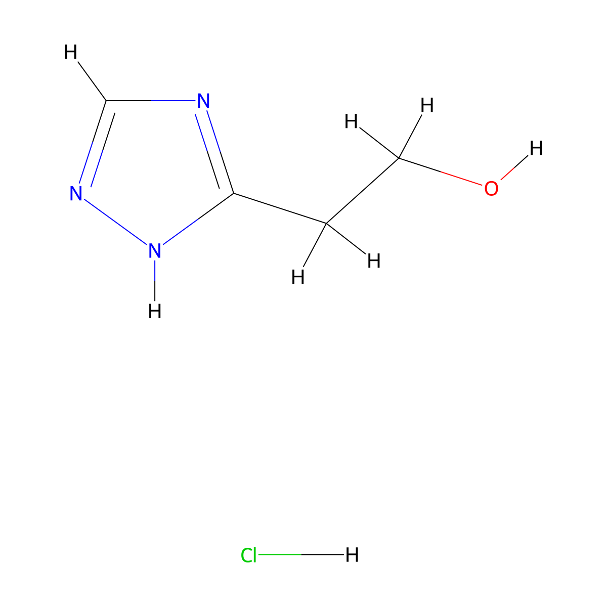 2-(4H-1,2,4-triazol-3-yl)ethan-1-ol hydrochloride molecular structure, CAS 2613388-66-0