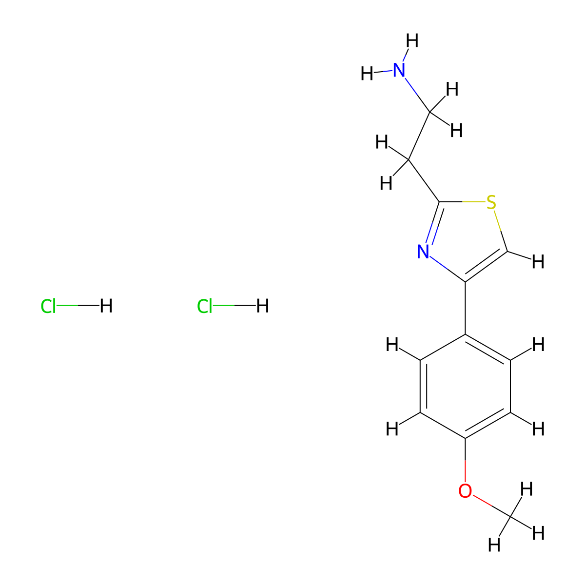 2-[4-(4-Methoxyphenyl)-1,3-thiazol-2-yl]ethan-1-amine dihydrochloride molecular structure, CAS 2613389-31-2
