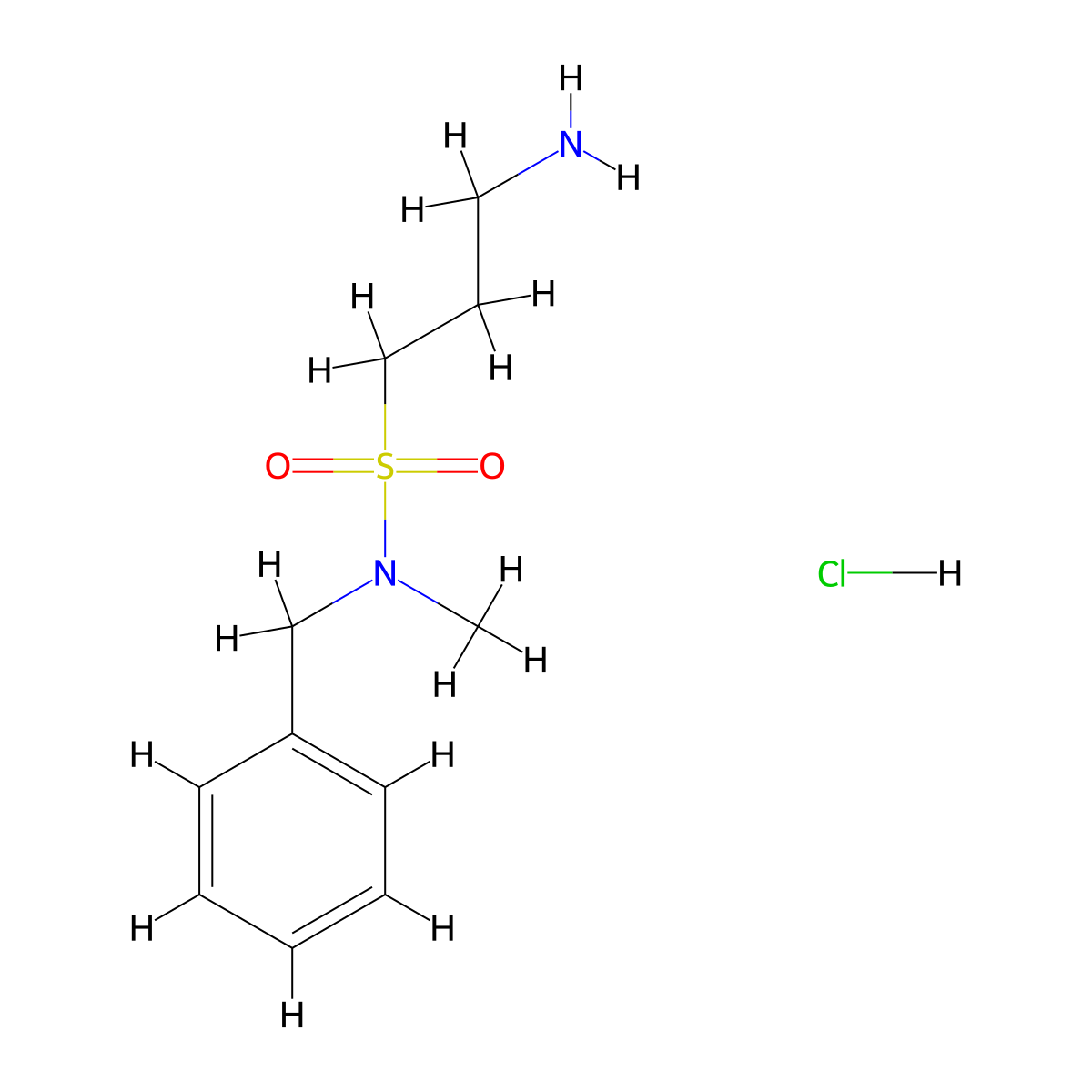 3-amino-N-benzyl-N-methylpropane-1-sulfonamide hydrochloride molecular structure, CAS 2613389-56-1