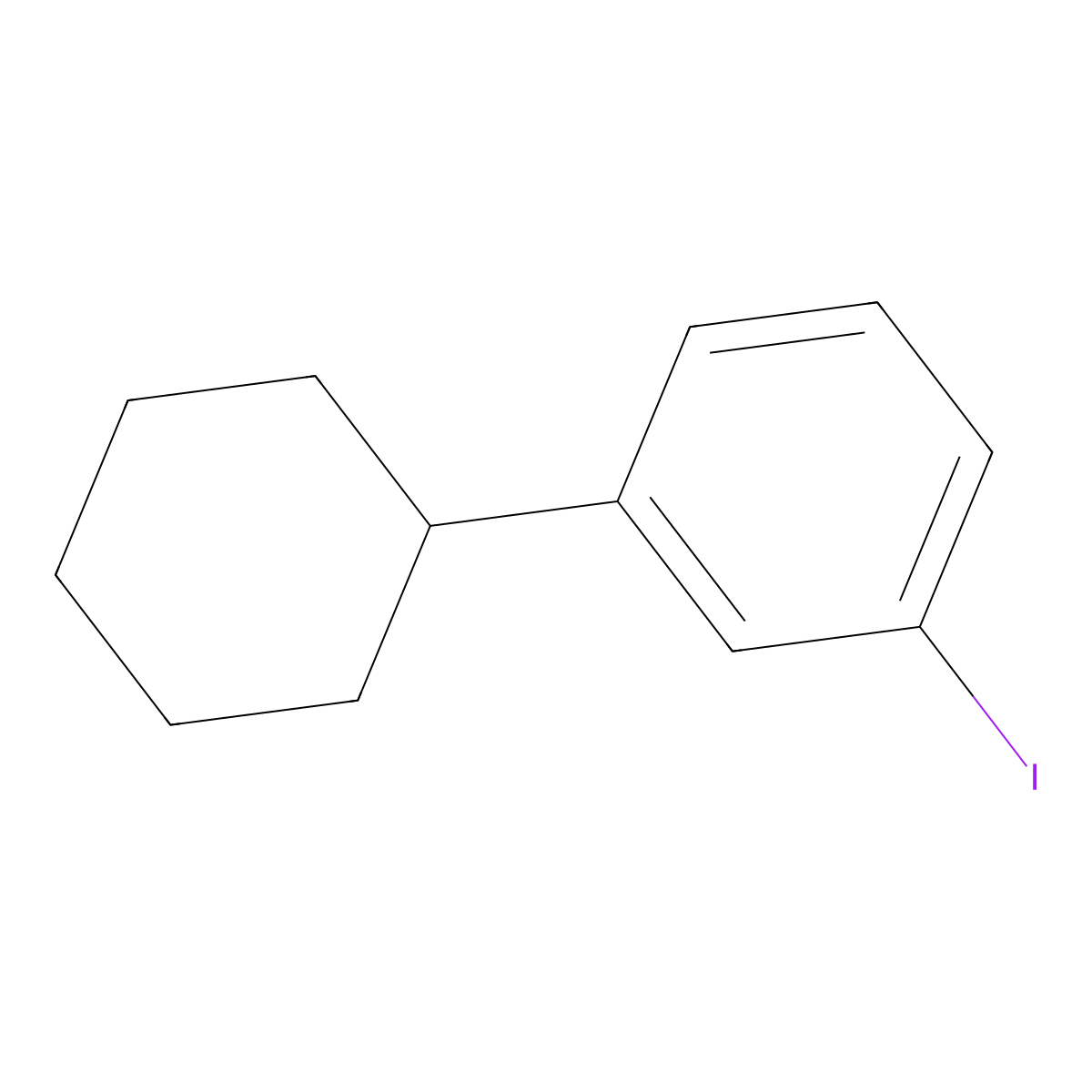 1-Cyclohexyl-3-iodobenzene molecular structure, CAS 2613389-71-0