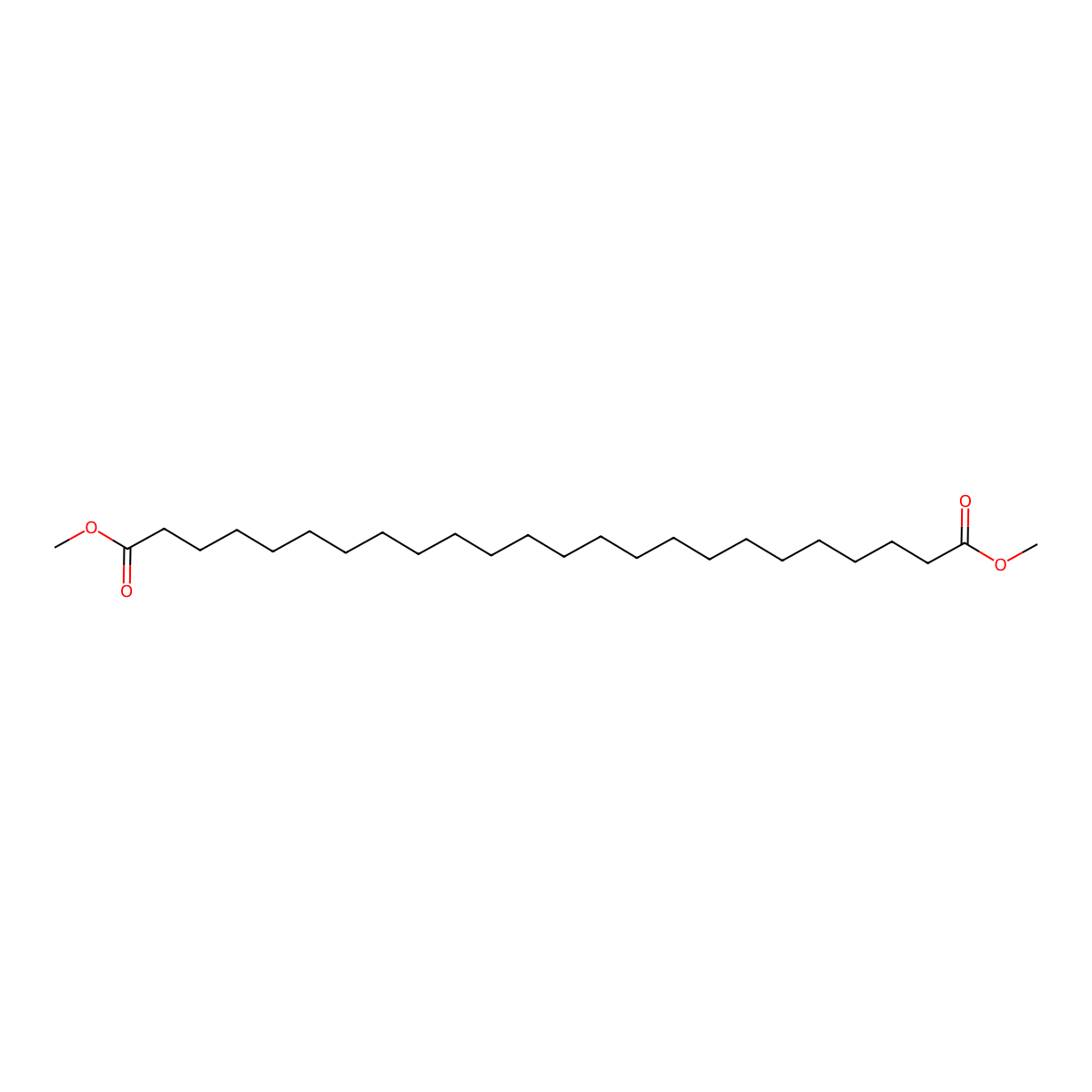 Dimethyl tetracosanedioate molecular structure, CAS 26134-71-4