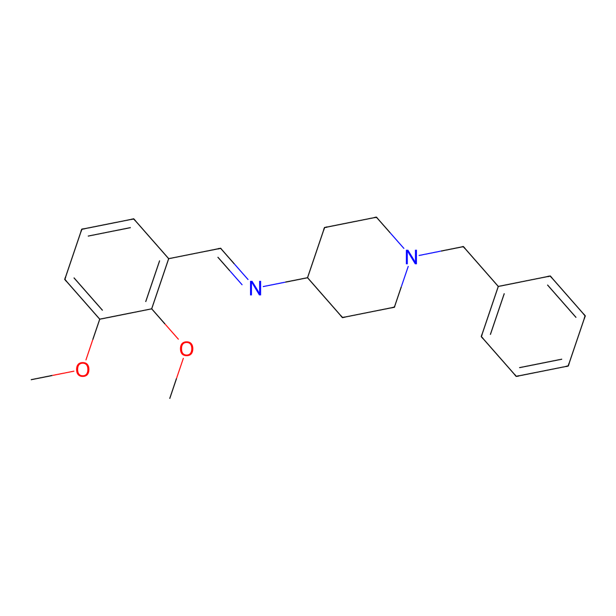 N-(1-benzylpiperidin-4-yl)-1-(2,3-dimethoxyphenyl)methanimine molecular structure, CAS 261349-28-4