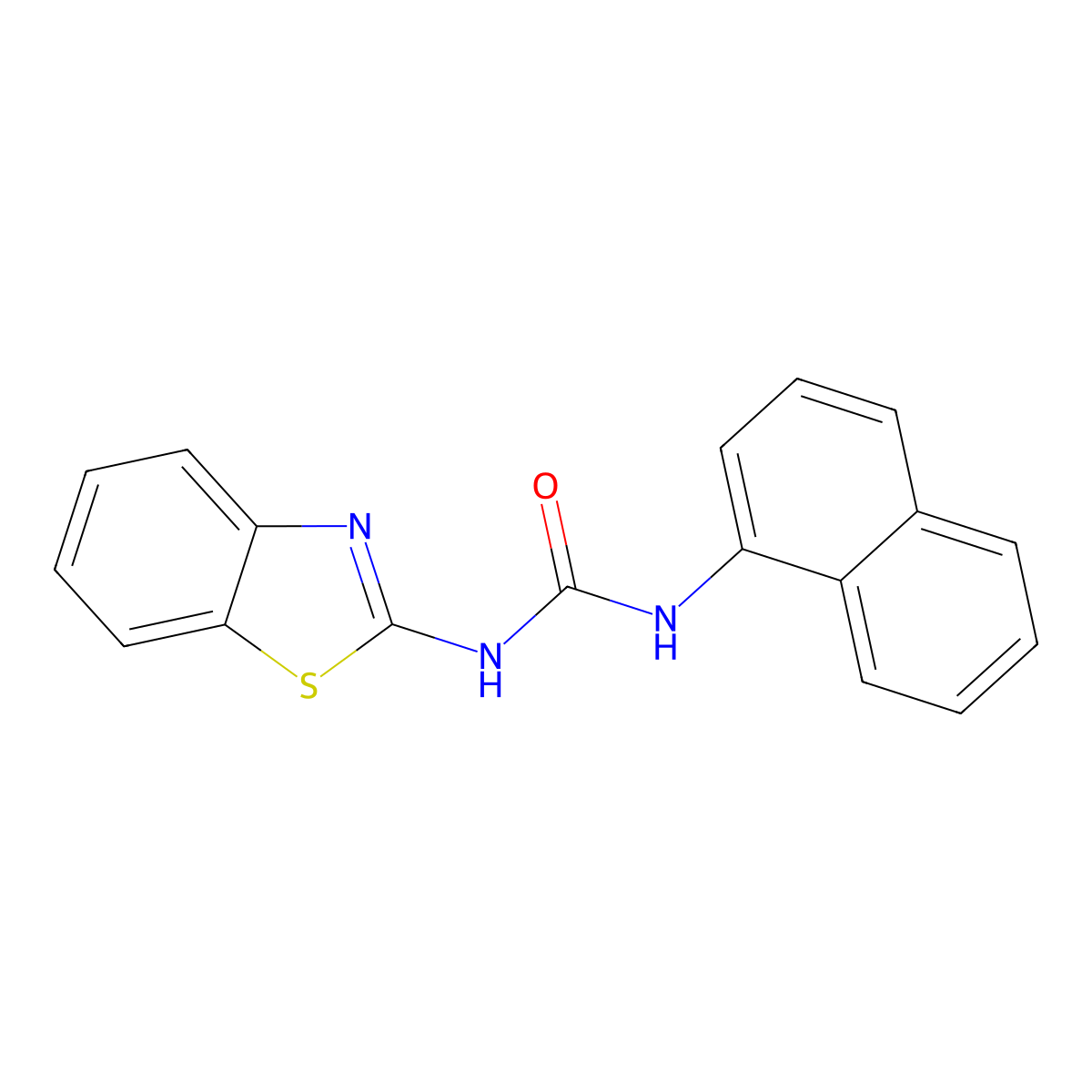 N-(1,3-Benzothiazol-2-YL)-N'-(1-naphthyl)urea molecular structure, CAS 26135-13-7