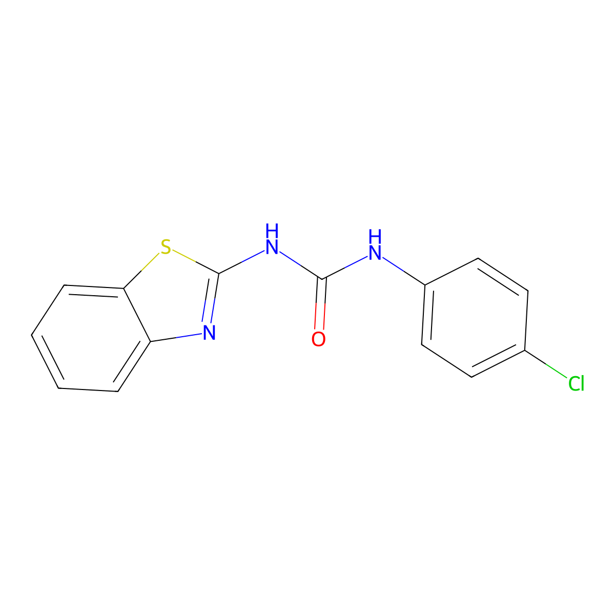 1-(1,3-Benzothiazol-2-yl)-3-(4-chlorophenyl)urea molecular structure, CAS 26135-14-8