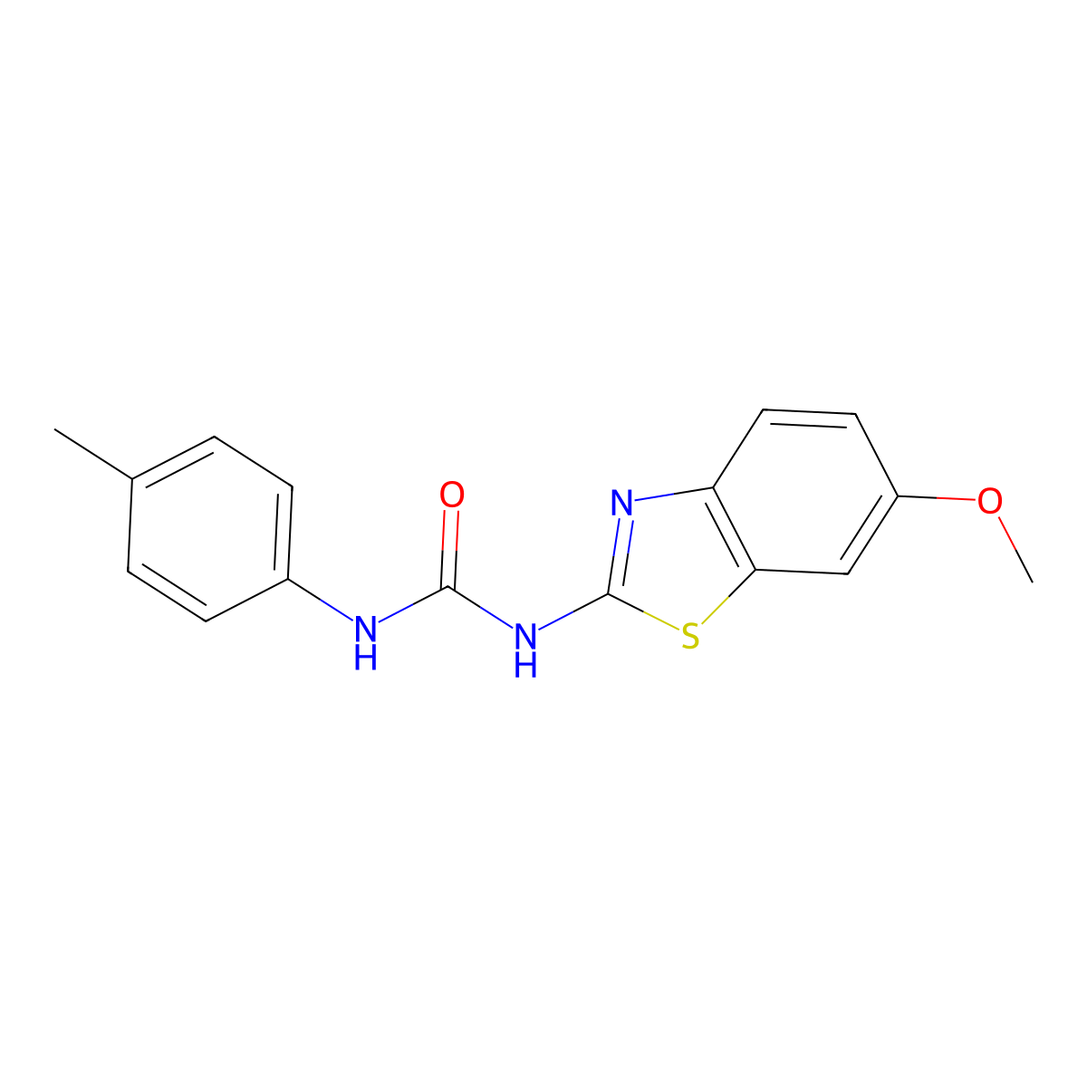 1-(6-Methoxy-1,3-benzothiazol-2-yl)-3-(4-methylphenyl)urea molecular structure, CAS 26135-32-0