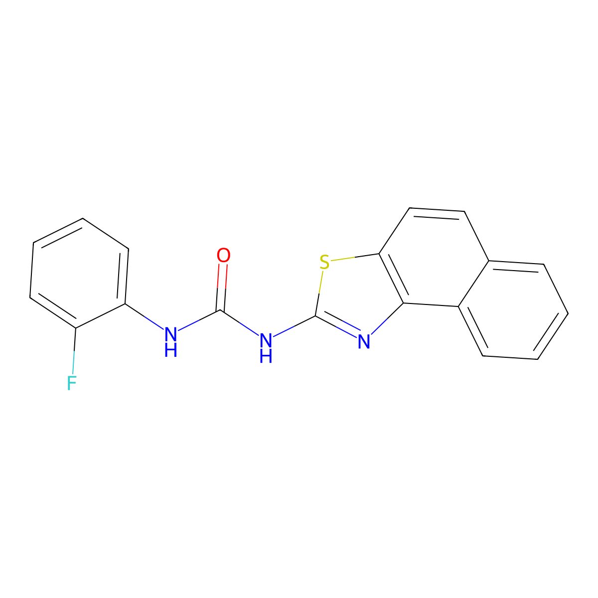 1-Benzo[e][1,3]benzothiazol-2-yl-3-(2-fluorophenyl)urea molecular structure, CAS 26135-56-8
