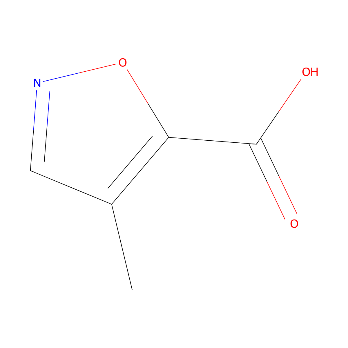 4-Methyl-1,2-oxazole-5-carboxylic acid molecular structure, CAS 261350-46-3