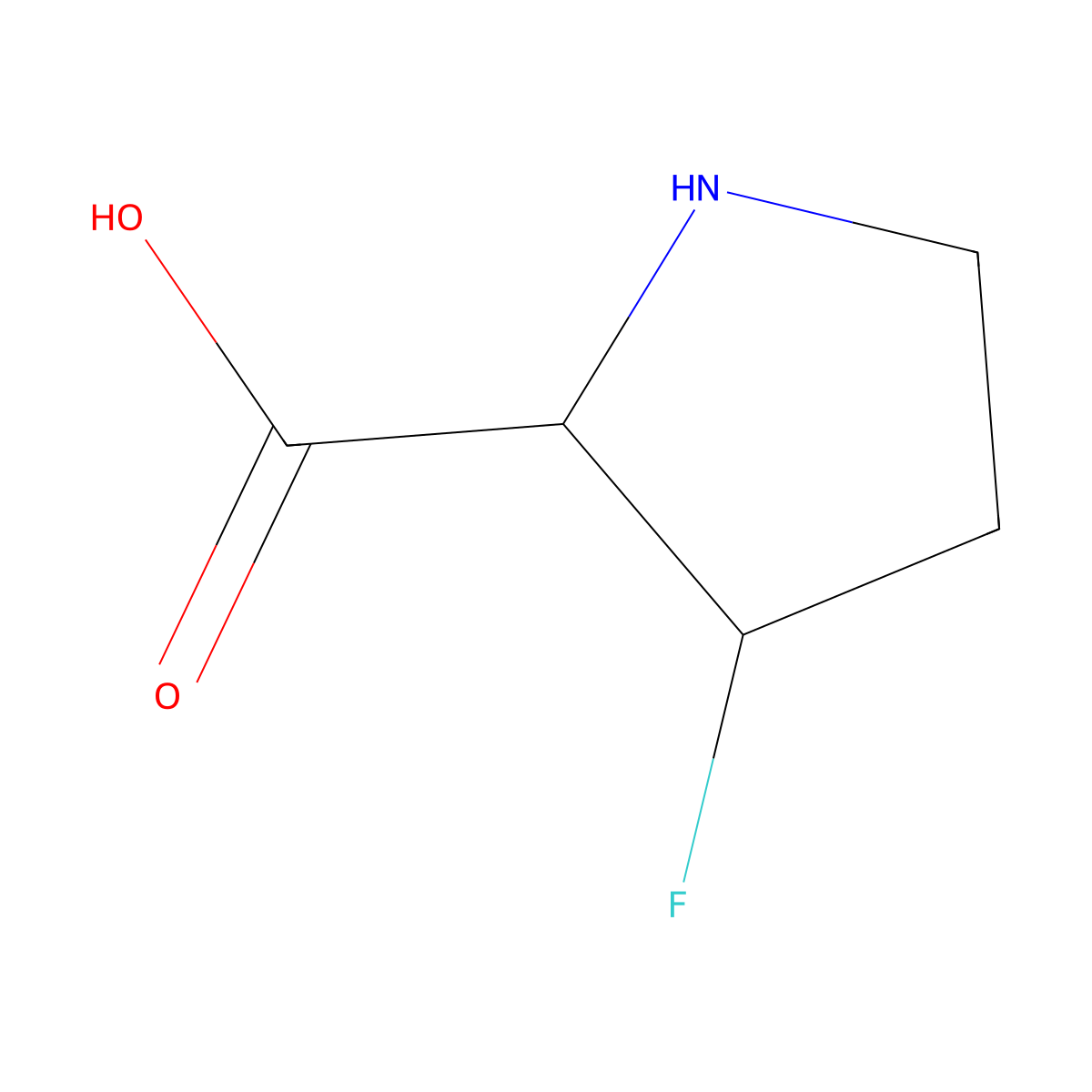 (2R,3R)-3-Fluoropyrrolidine-2-carboxylic acid molecular structure, CAS 261350-69-0