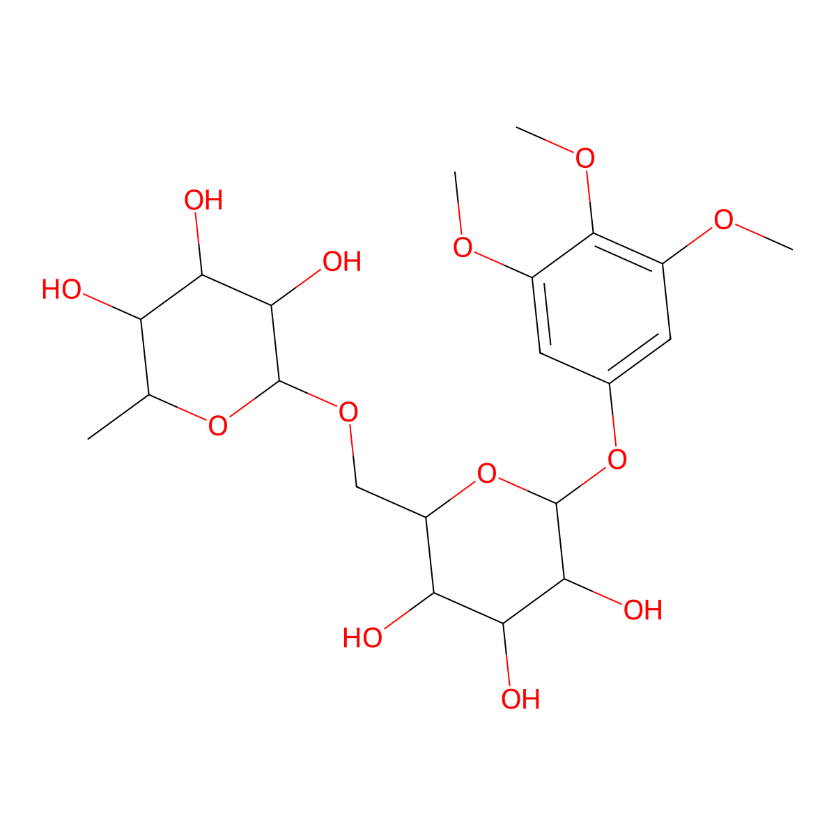 Antiarol rutinoside molecular structure, CAS 261351-23-9