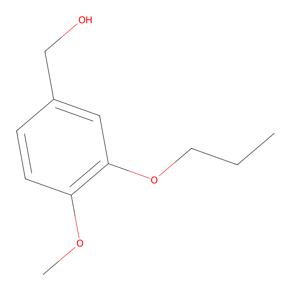 (4-Methoxy-3-propoxyphenyl)methanol molecular structure, CAS 261359-03-9