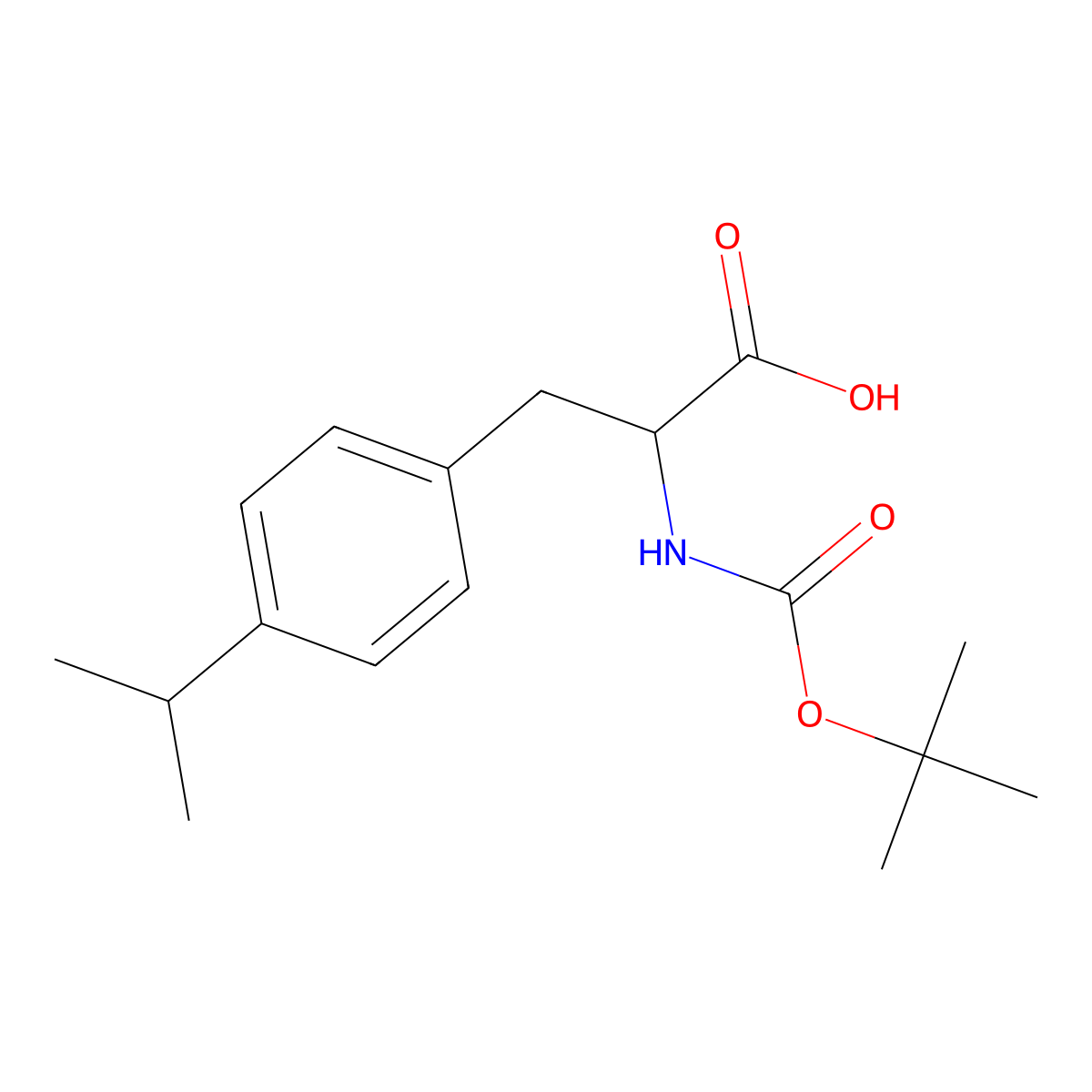 Boc-p-Isopropylphenyl-L-alanine molecular structure, CAS 261360-70-7
