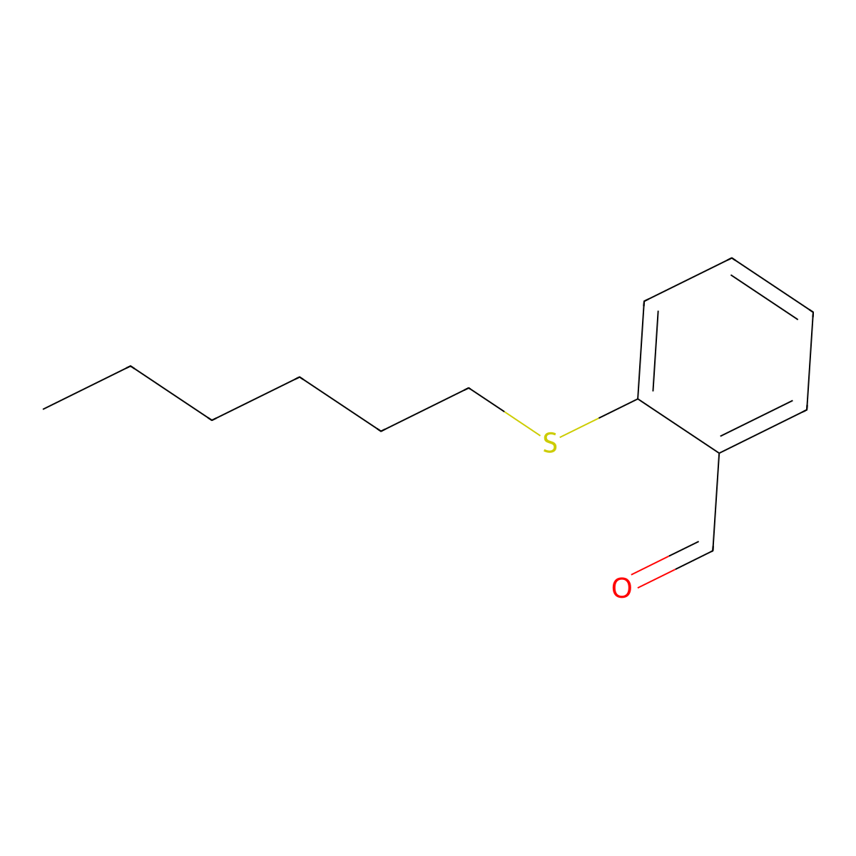 2-(n-Hexylthio)benzaldehyde molecular structure, CAS 261361-38-0