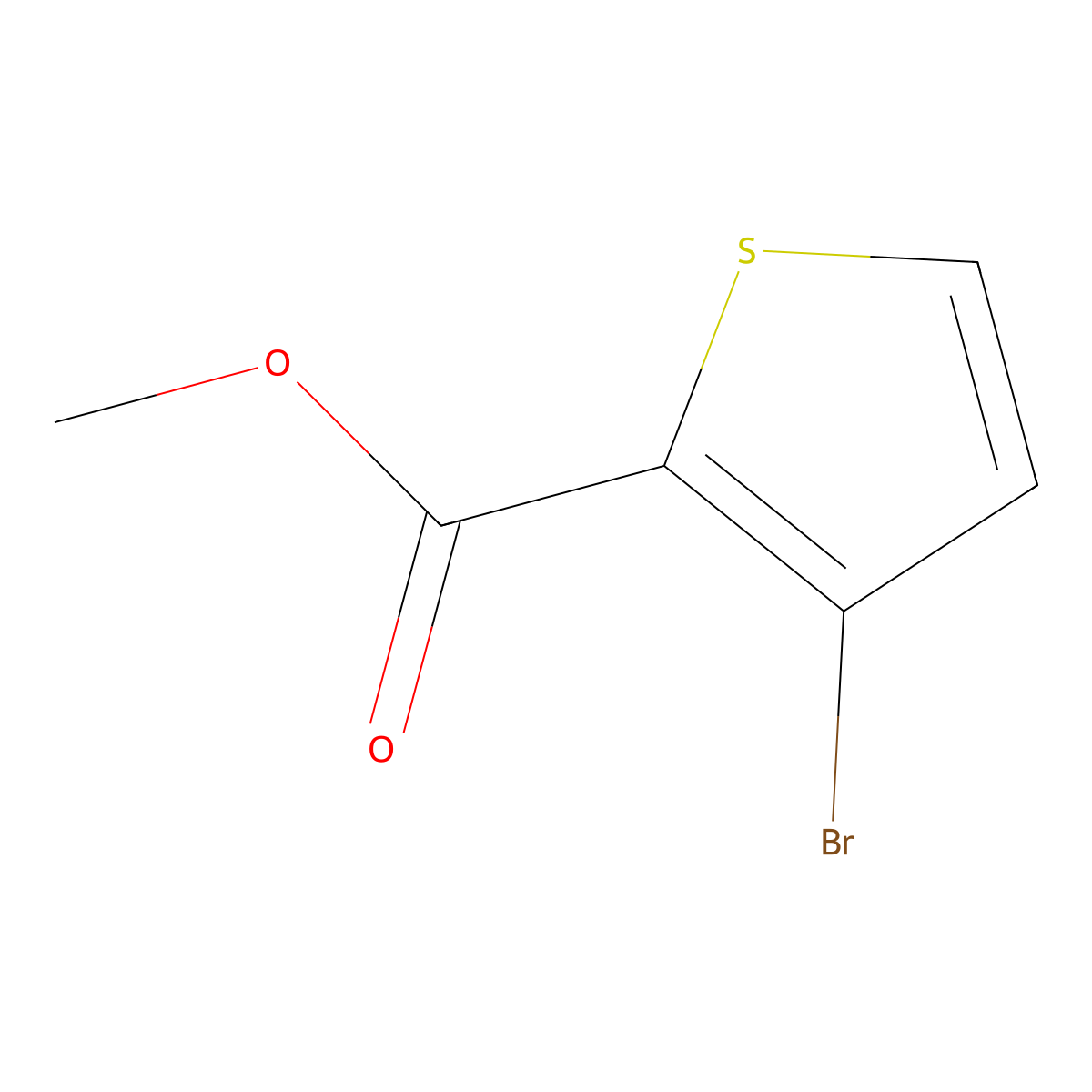 Methyl 3-bromothiophene-2-carboxylate molecular structure, CAS 26137-08-6