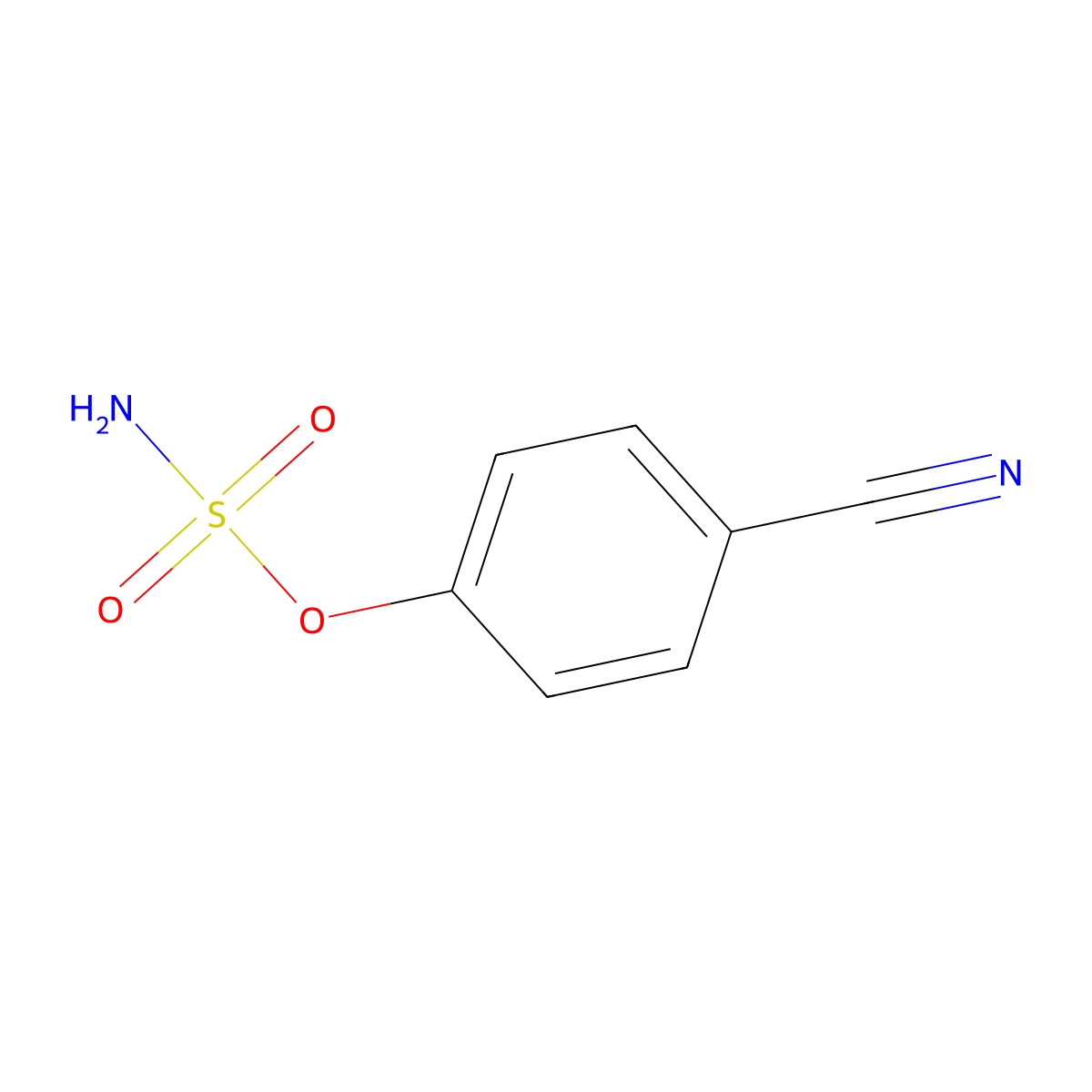 4-Cyanophenyl sulfamate molecular structure, CAS 26137-66-6