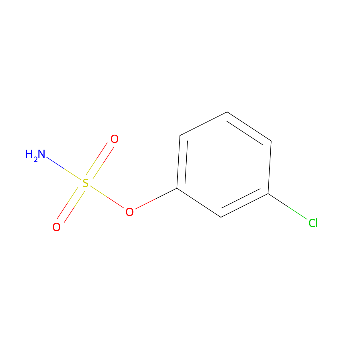 3-Chlorophenyl sulfamate molecular structure, CAS 26137-68-8