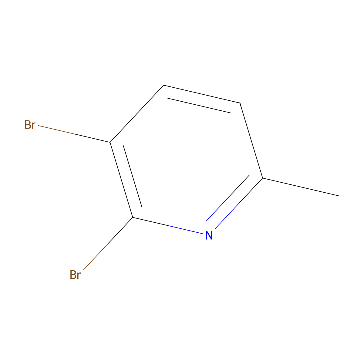 2,3-Dibromo-6-methylpyridine molecular structure, CAS 261373-04-0