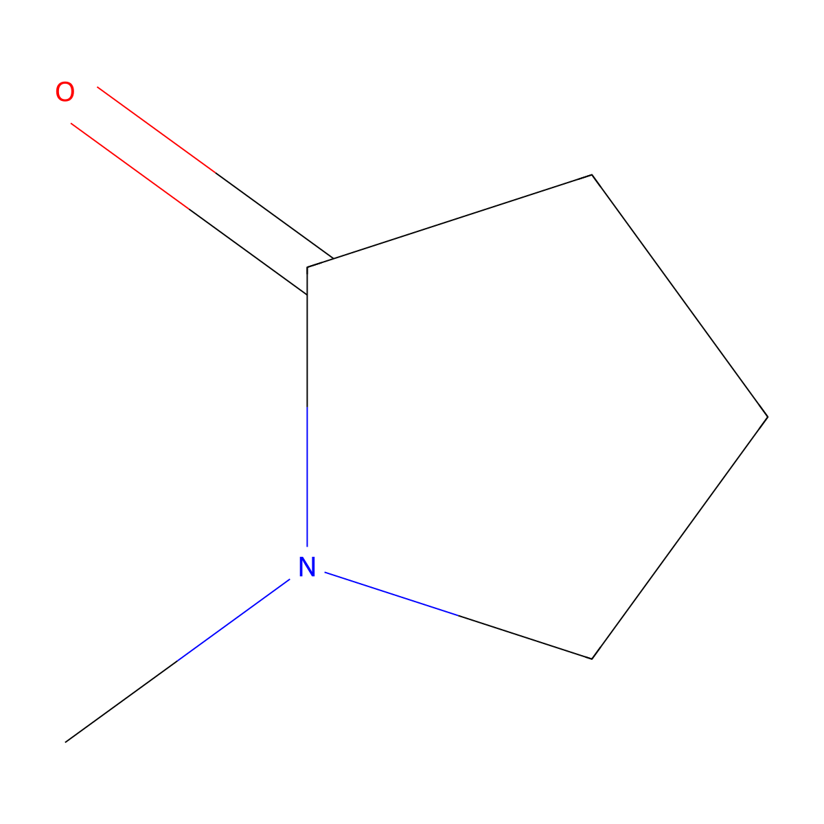 N-methyl-2-pyrrolidone molecular structure, CAS 26138-58-9