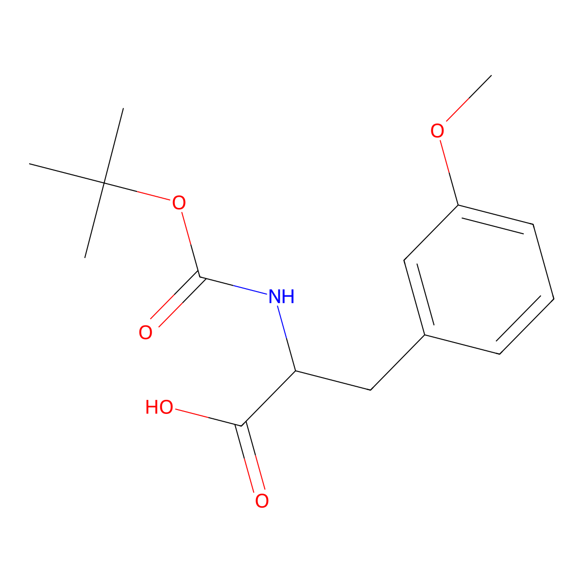 Boc-3-Methoxy-D-phenylalanine molecular structure, CAS 261380-37-4