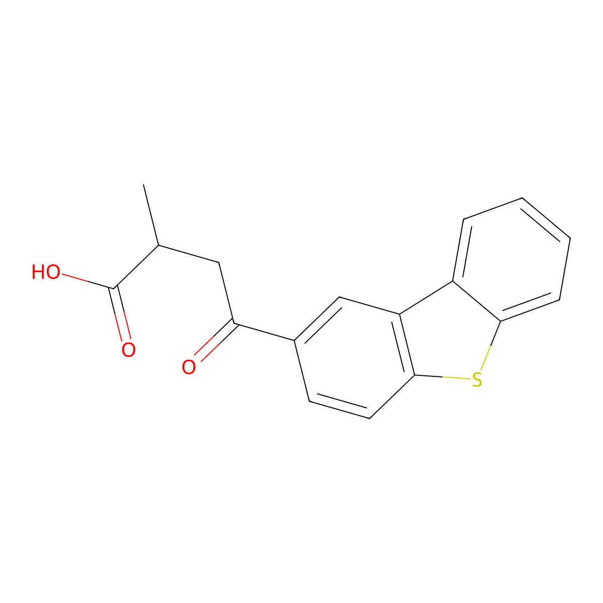 4-Dibenzothiophen-2-yl-2-methyl-4-oxobutanoic acid molecular structure, CAS 26139-07-1