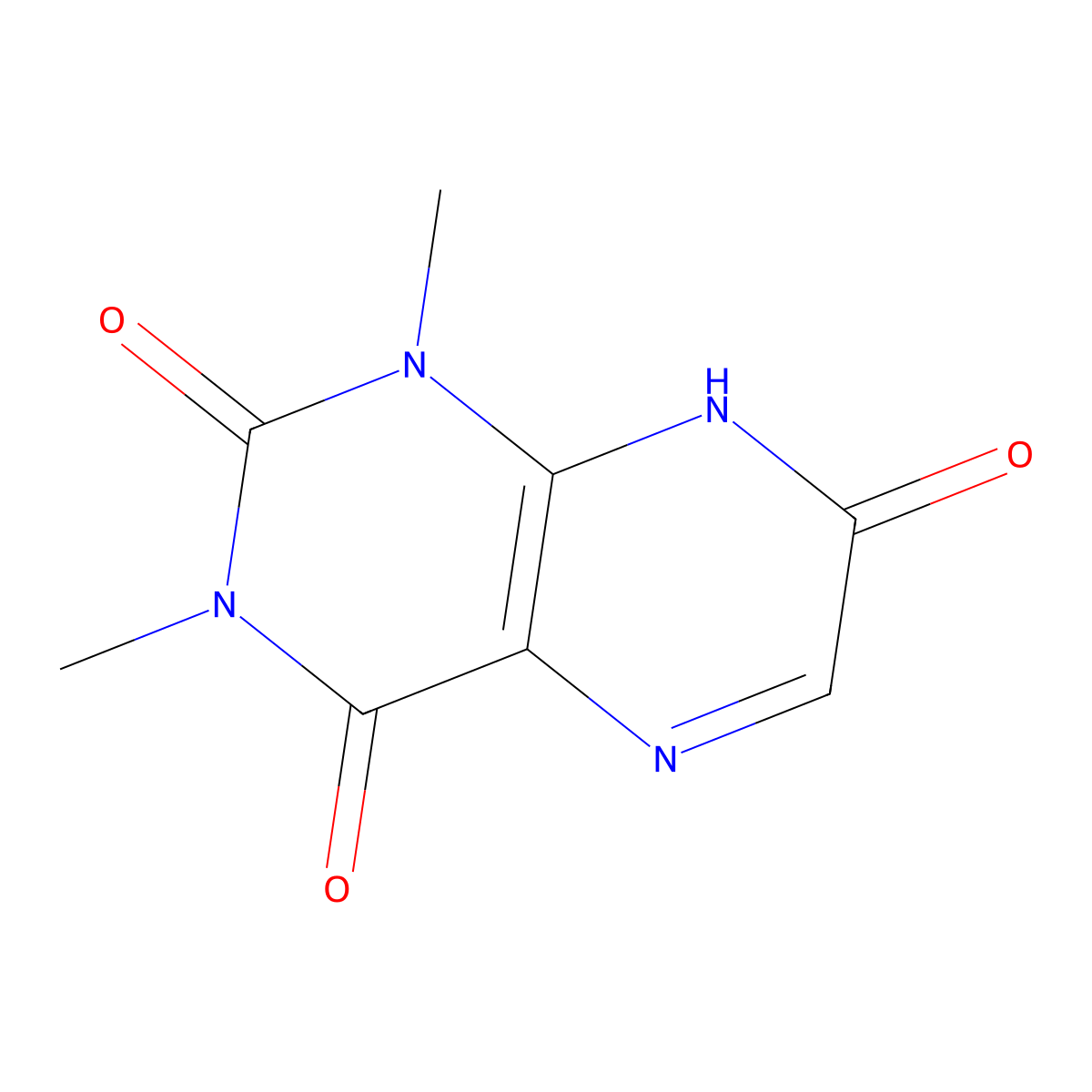 1,3-dimethyl-8H-pteridine-2,4,7-trione molecular structure, CAS 2614-43-9