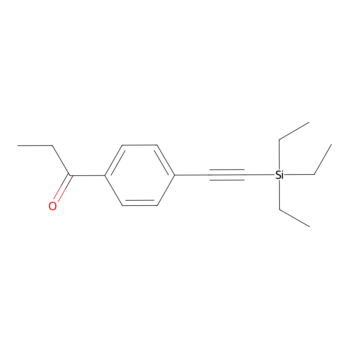 1-[4-[2-(Triethylsilyl)ethynyl]phenyl]-1-propanone molecular structure, CAS 2614036-65-4
