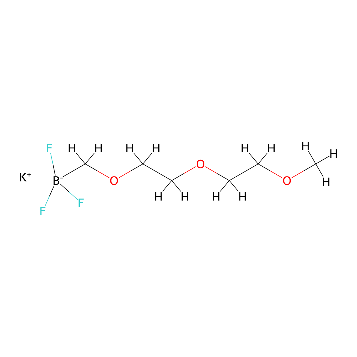 Potassium 2-(2-methoxyethoxy)ethoxymethyltrifluoroborate molecular structure, CAS 2614069-34-8